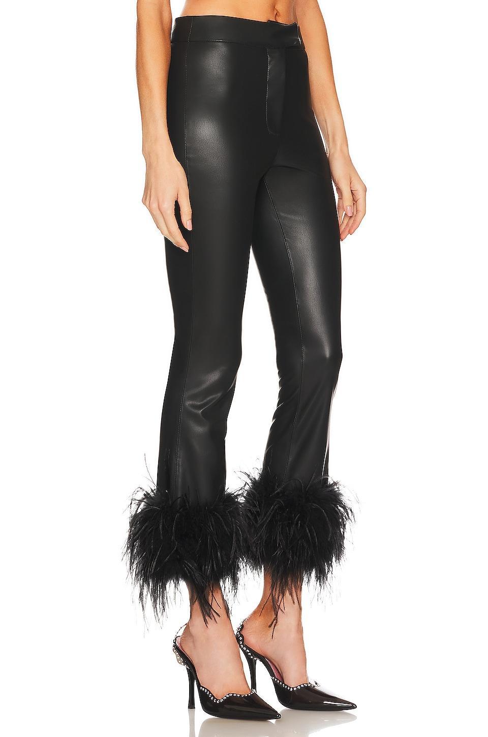 Pagetta Cropped Faux-Leather Flare Pants Product Image