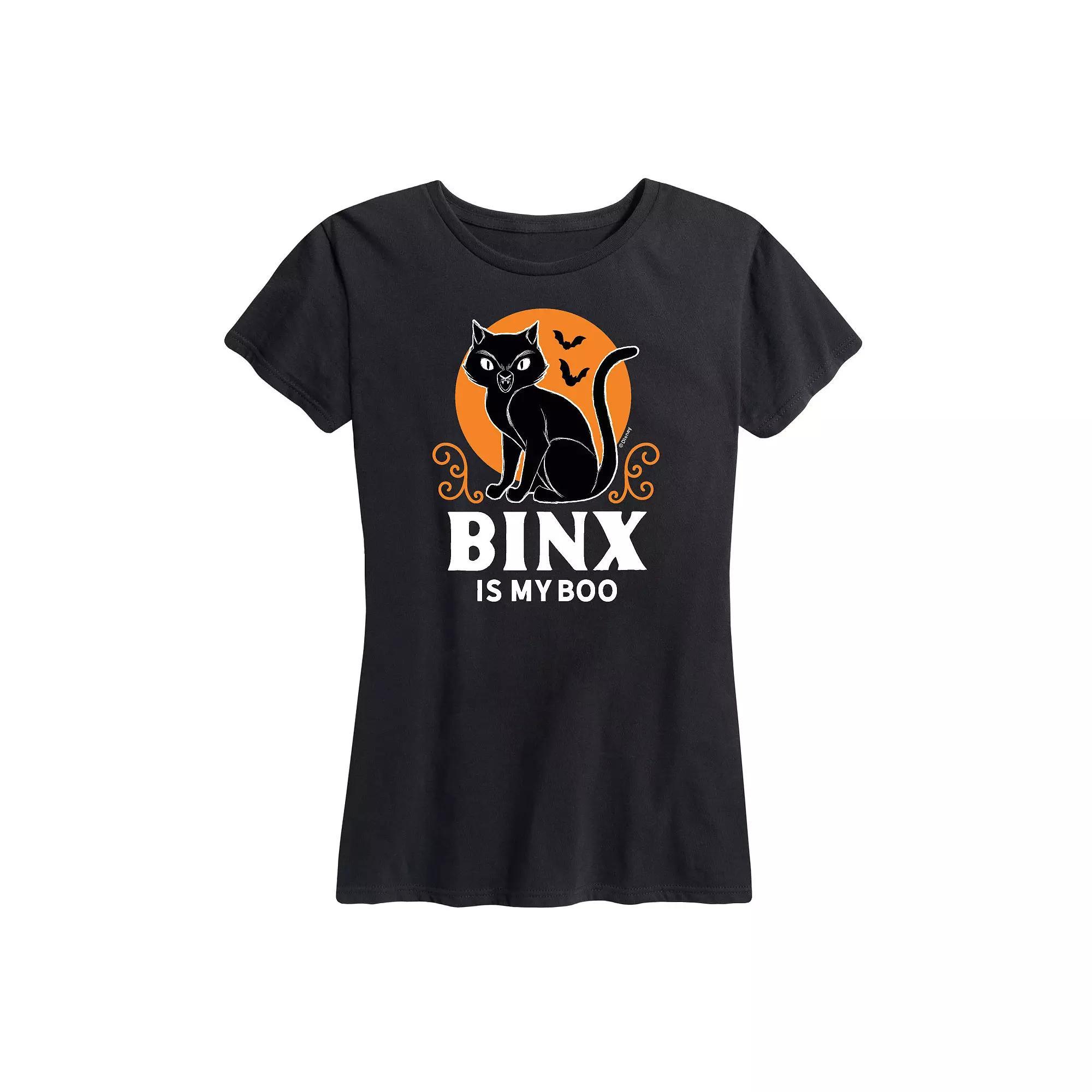 Disneys Hocus Pocus Womens Binx Is My Boo Graphic Tee, Girls Product Image