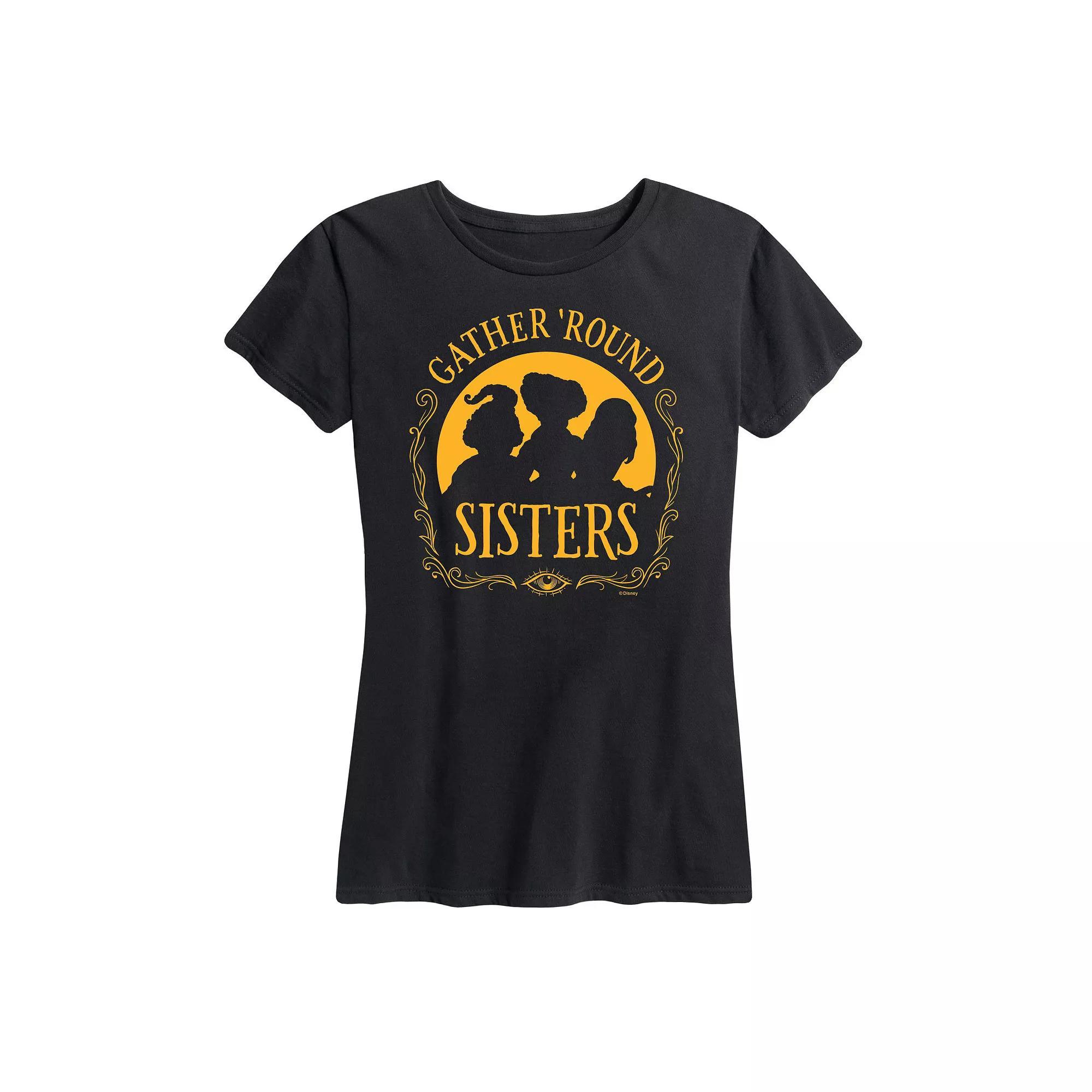 Disneys Hocus Pocus Womens Gather Round Sisters Graphic Tee, Girls Product Image