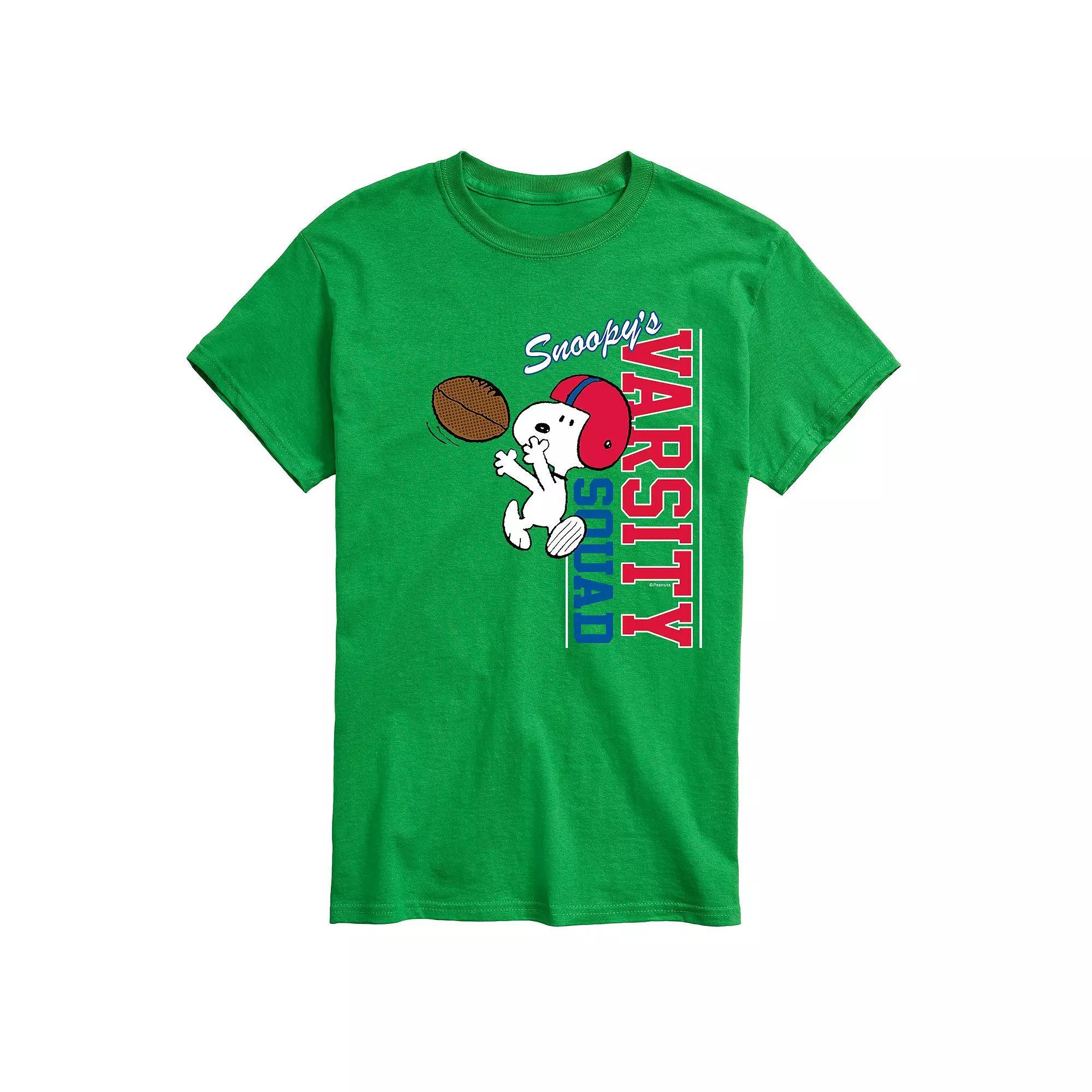 Big & Tall Peanuts Varsity Tee, Mens Product Image