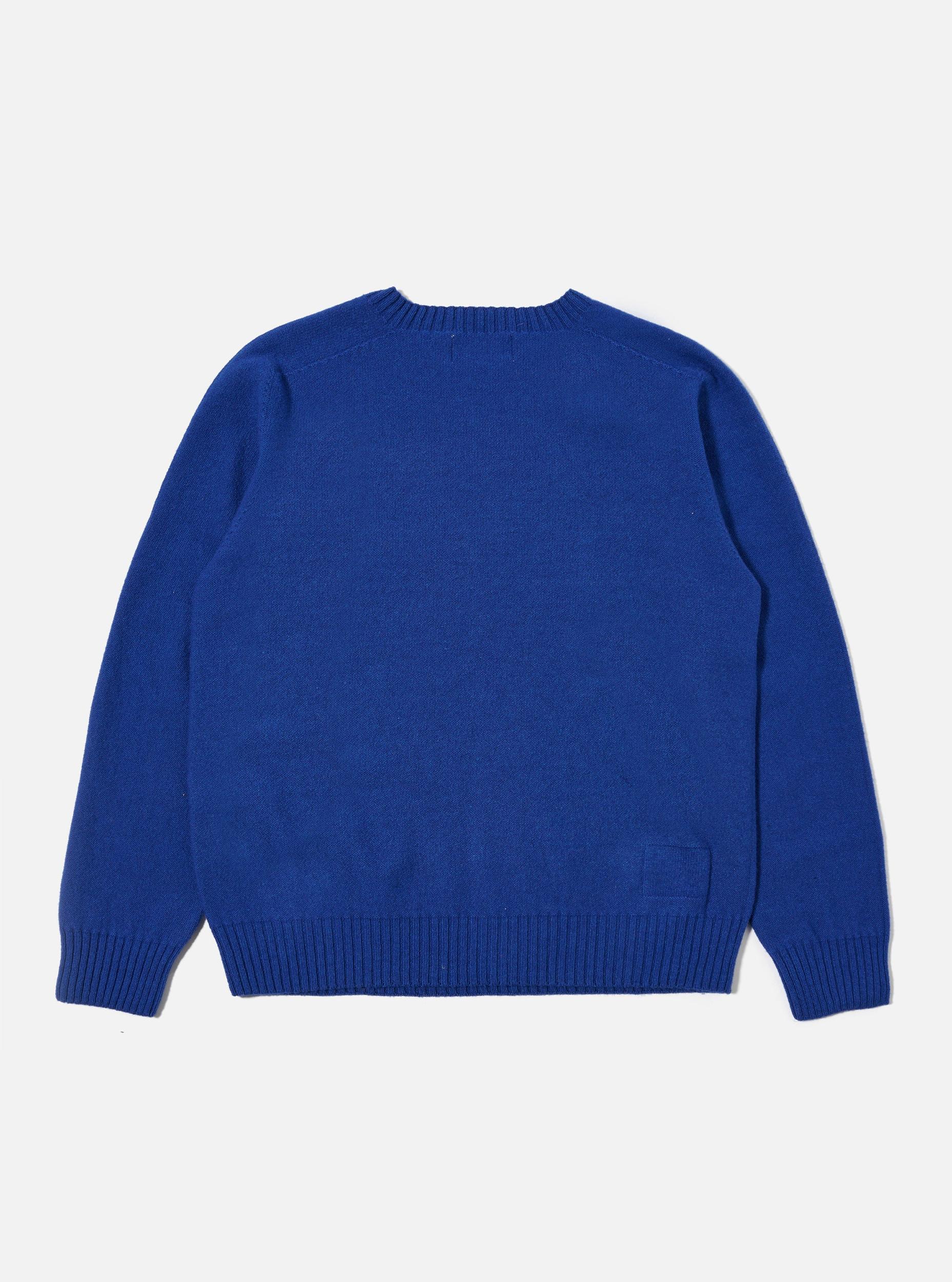 Universal Works Seamless Crew in Bold Blue Coast Knit Product Image