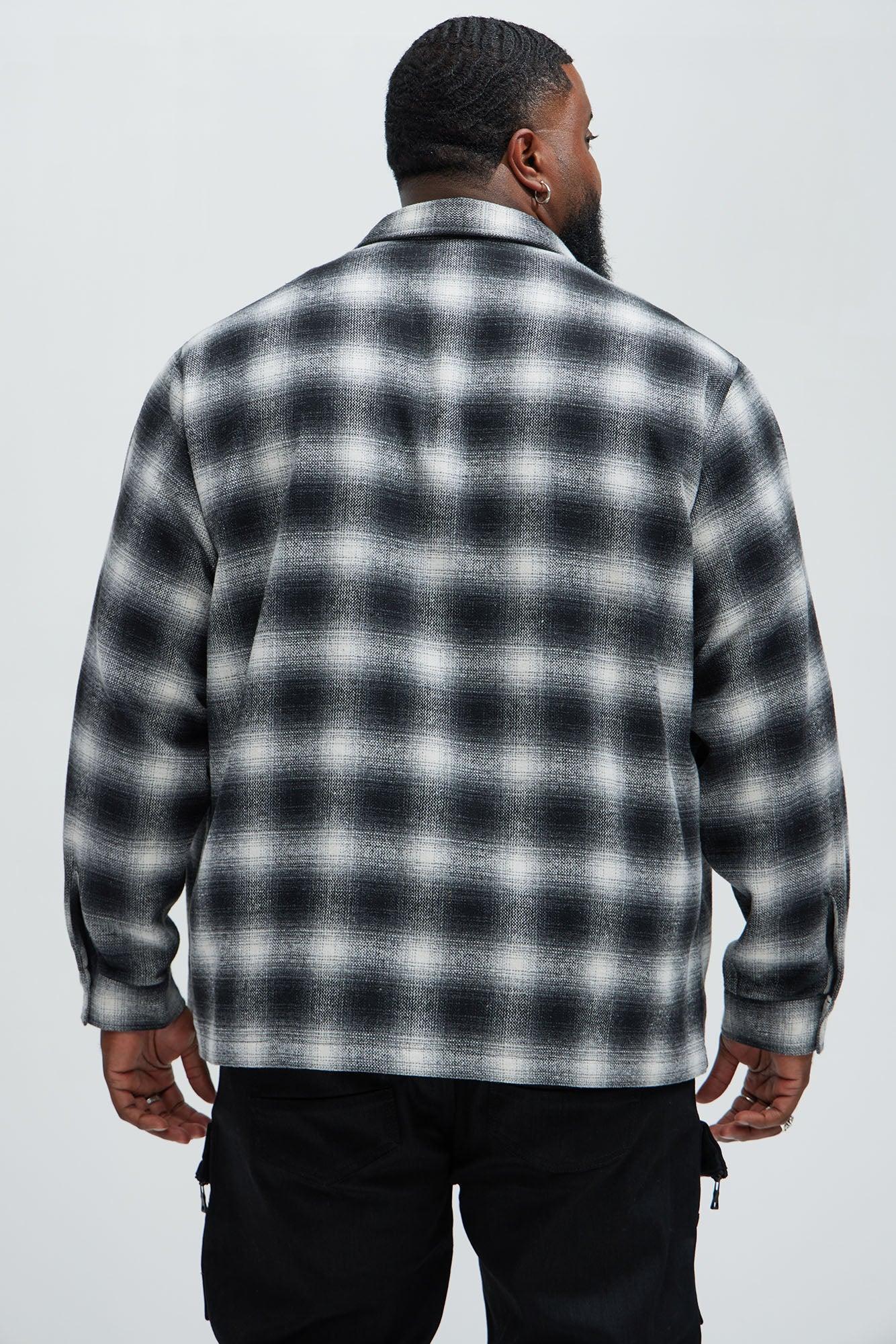 Cassnet Plaid Button Up Shirt - Black/combo Product Image