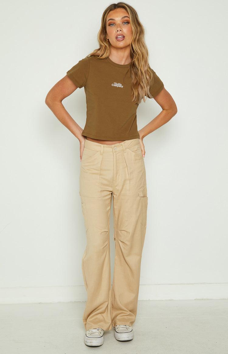 Thrills Compound Brown Mini Tee Product Image