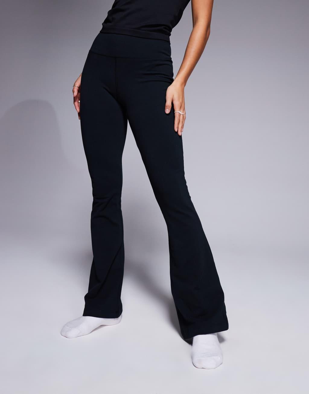 4505 Icon Petite slim kick soft touch yoga leggings in black   Product Image