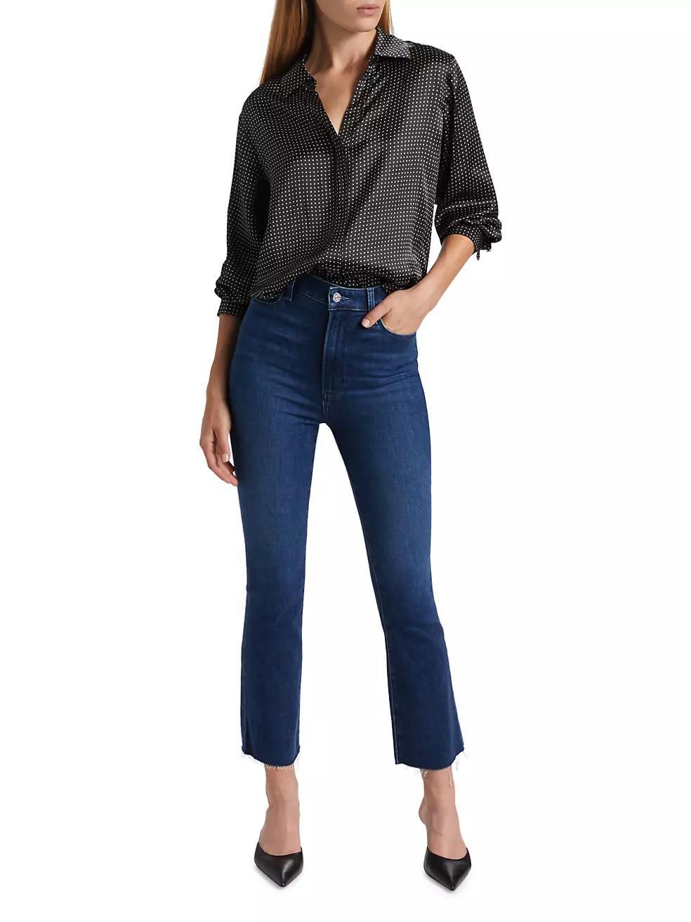 Claudine High-Rise Stretch Cropped Flare Jeans Product Image