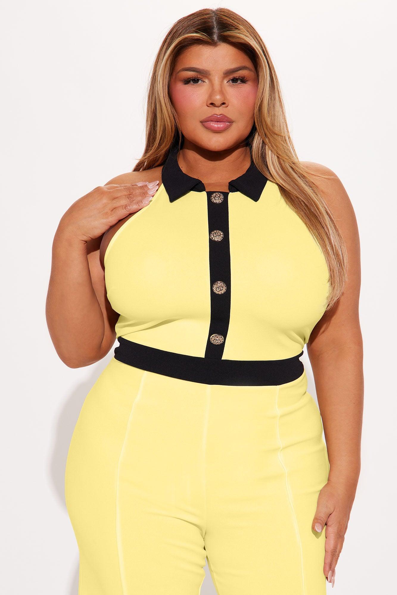 Bossing Out Jumpsuit - Yellow/combo Product Image