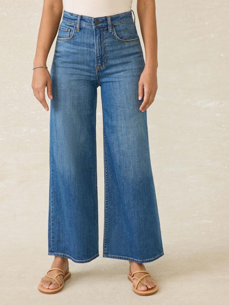 Saturday Denim Wide Leg Ankle - Indigo Coast Wash Product Image