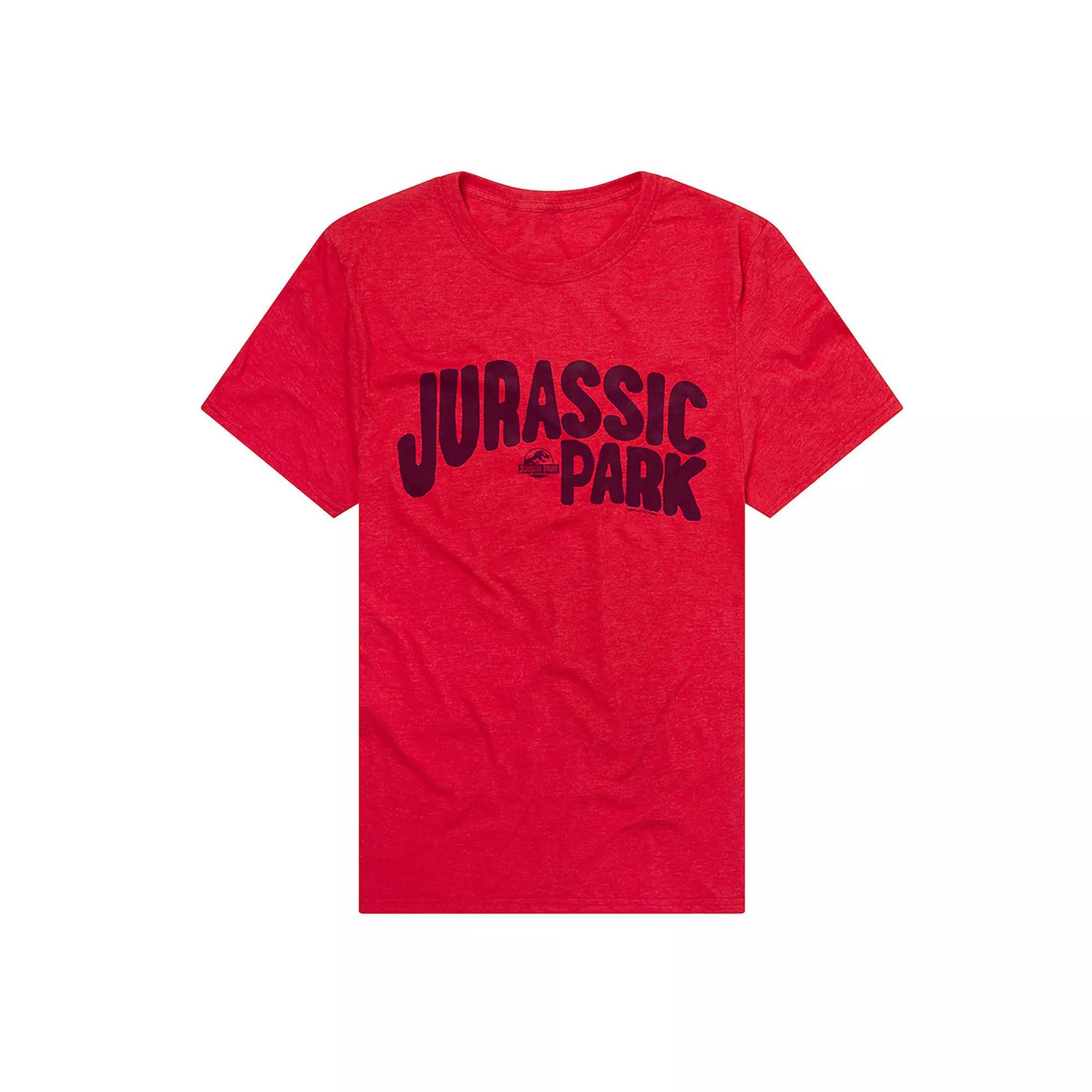 Men's Jurassic Park Logo T-Shirt, Size: XL, Red Product Image