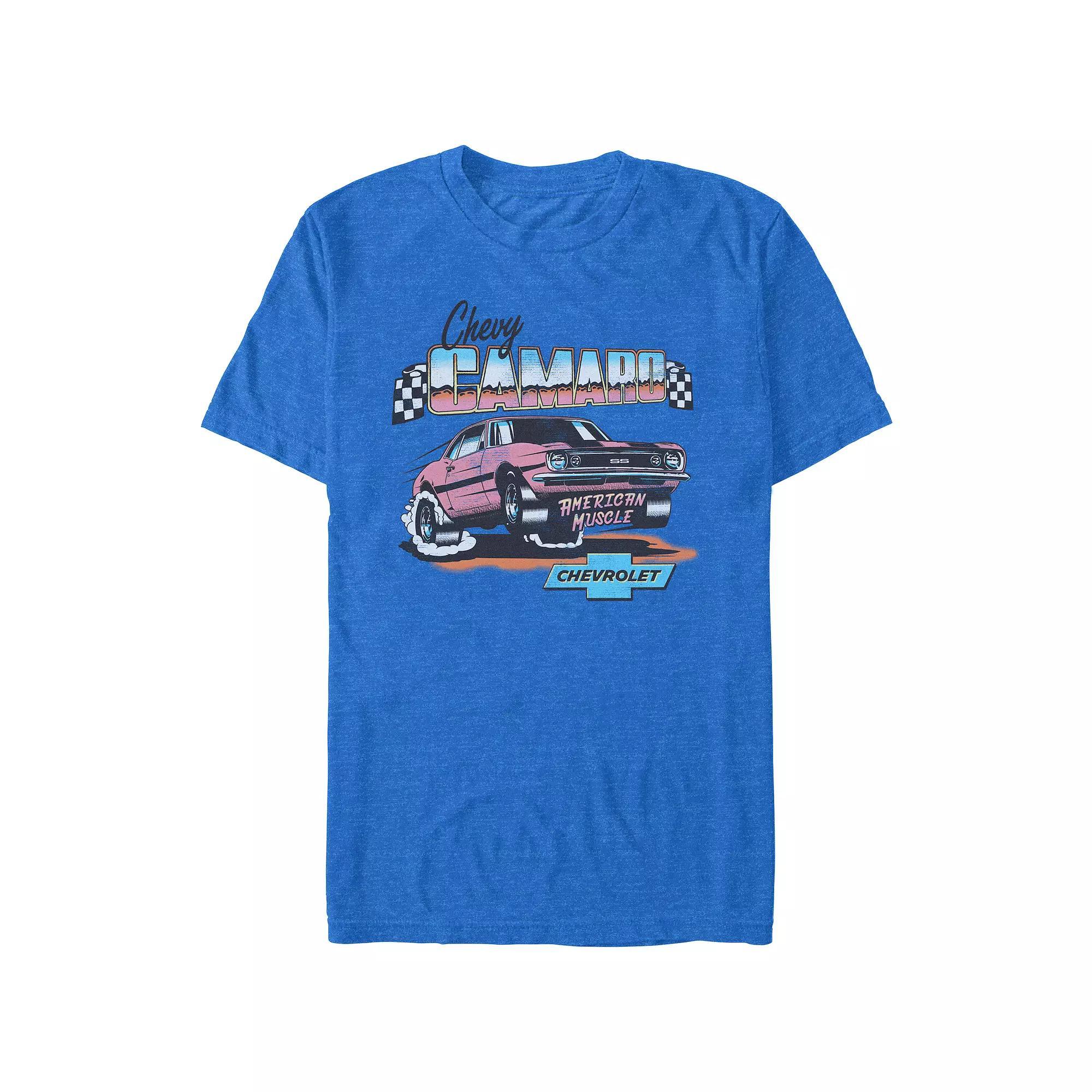 Men's Chevy Camaro American Muscle Graphic Tee, Size: XL, Royal Grey Product Image