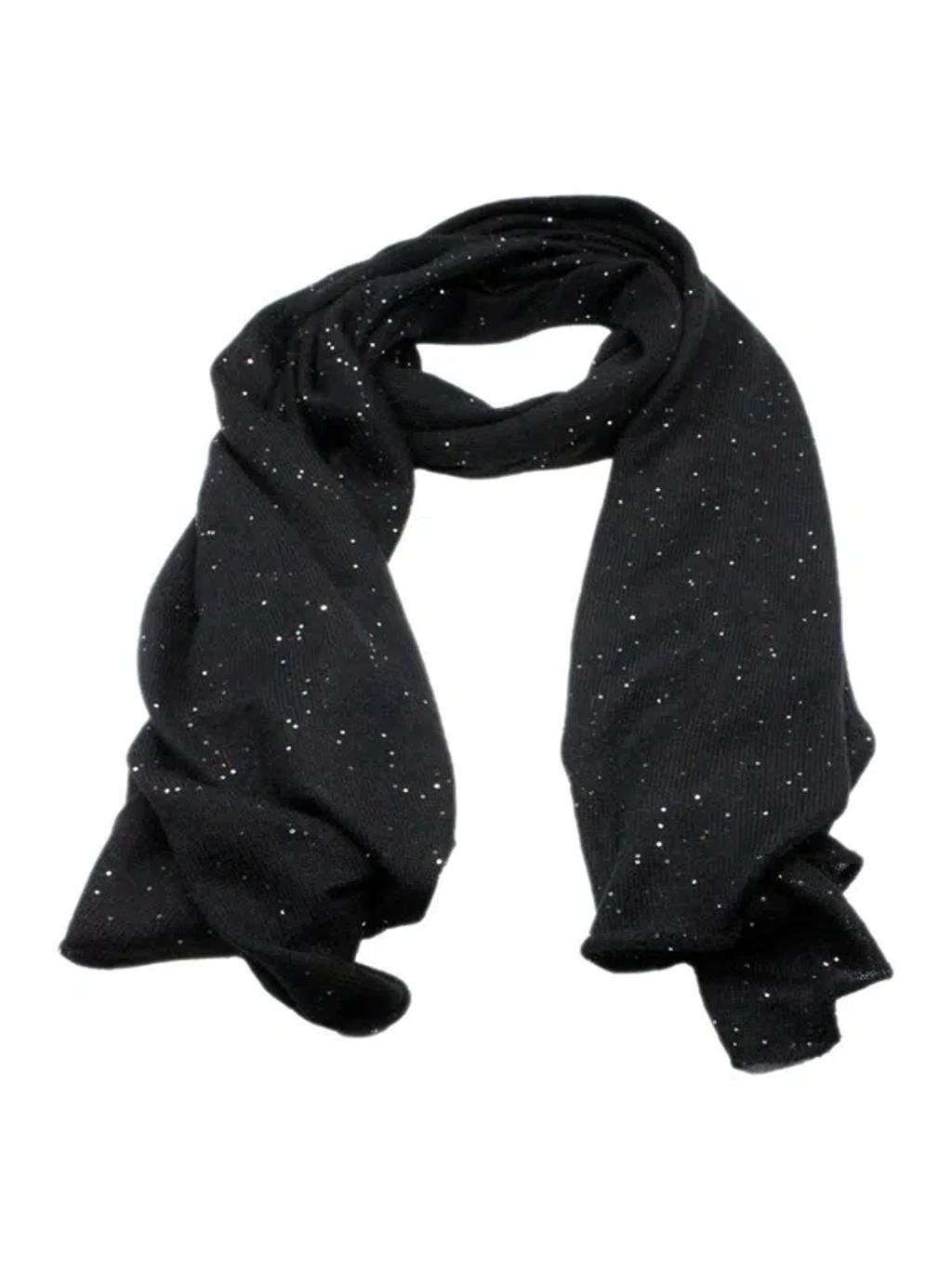 FABIANA FILIPPI Sequin Maxi Scarf In Black Product Image