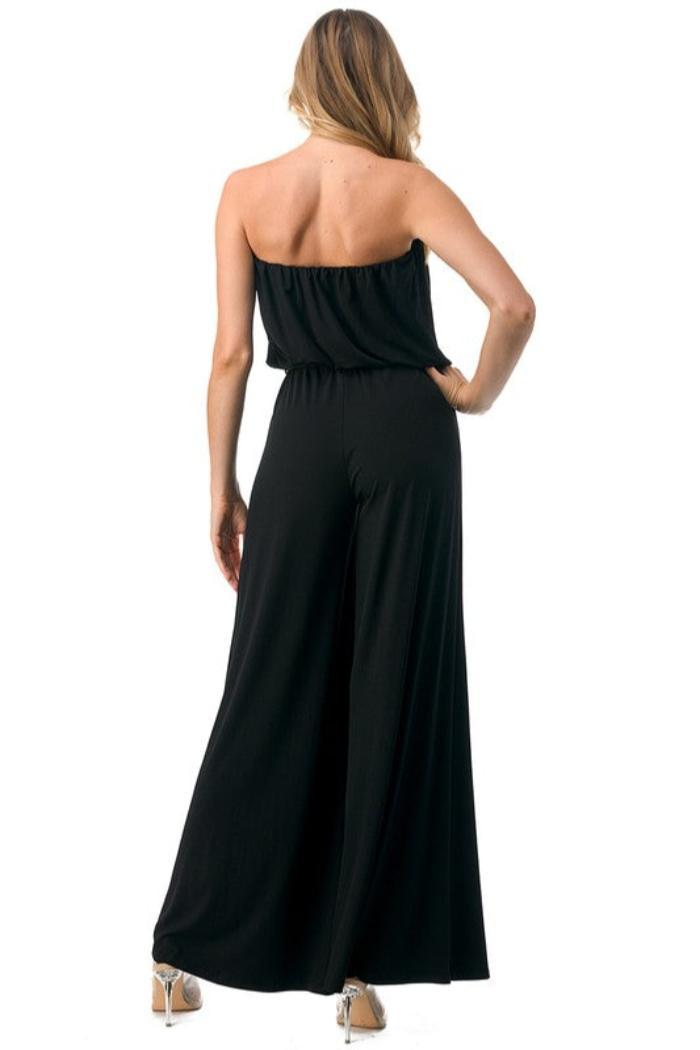 Wide Leg Strapless Jumpsuit Product Image