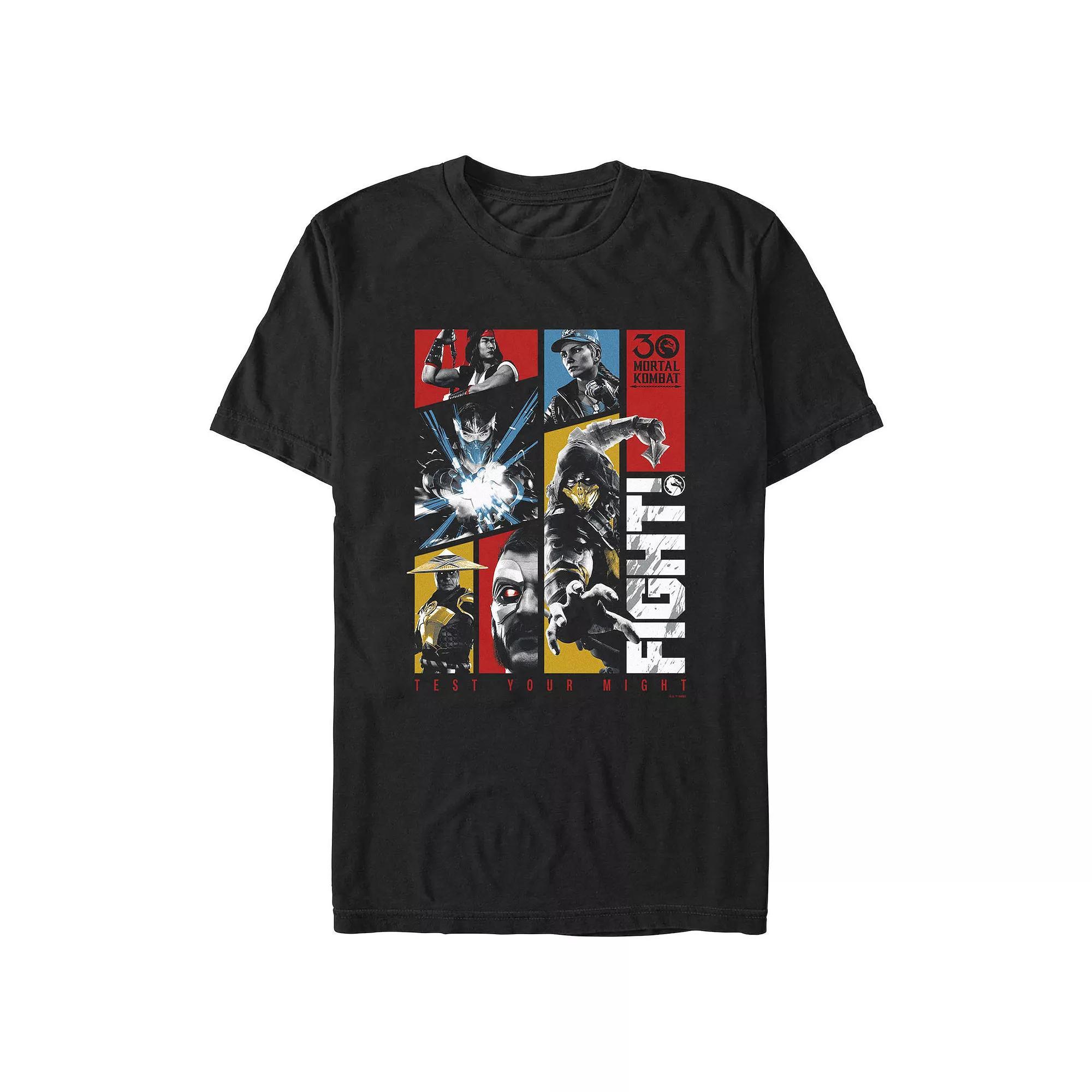 Men's Mortal Kombat Fight Test Your Might Graphic Tee, Size: XXL, Black Product Image
