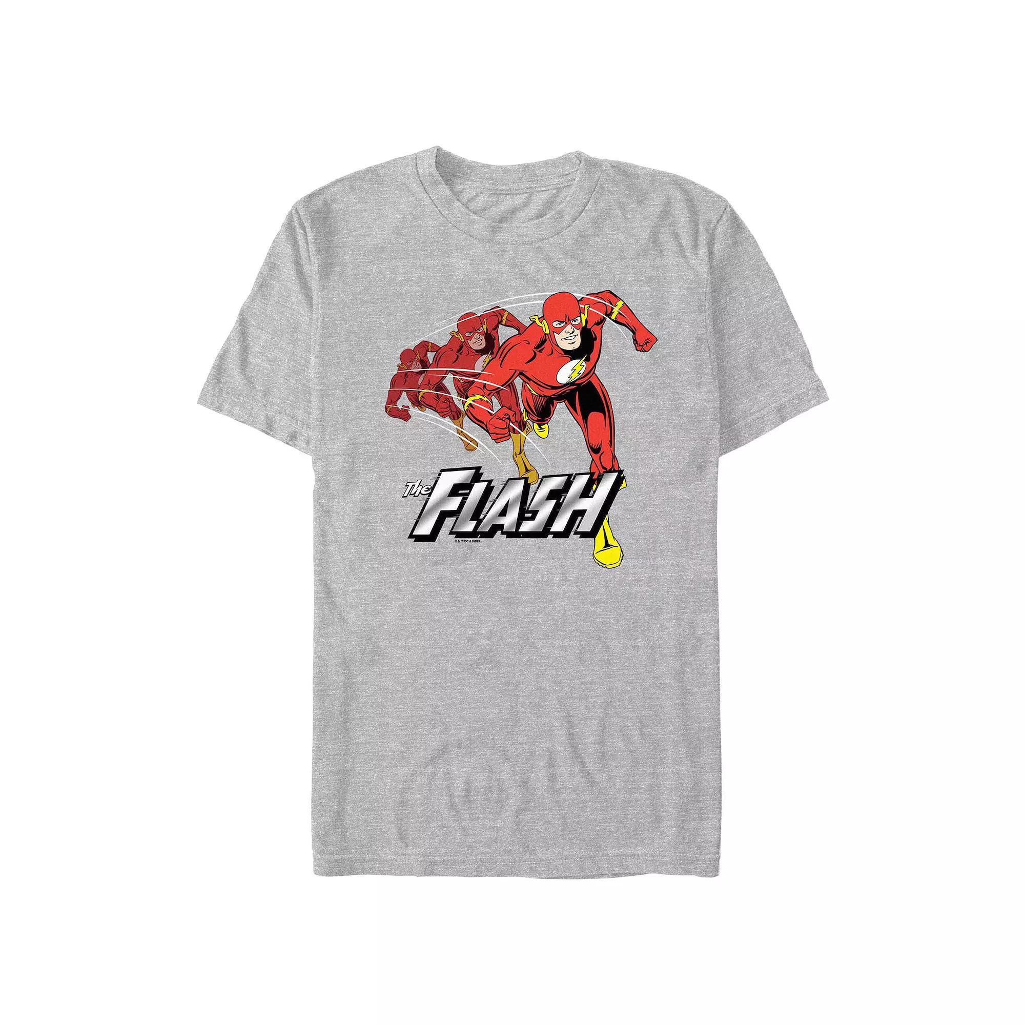 Men's The Flash Running Poster Graphic Tee, Size: XS, Athletic Grey Product Image