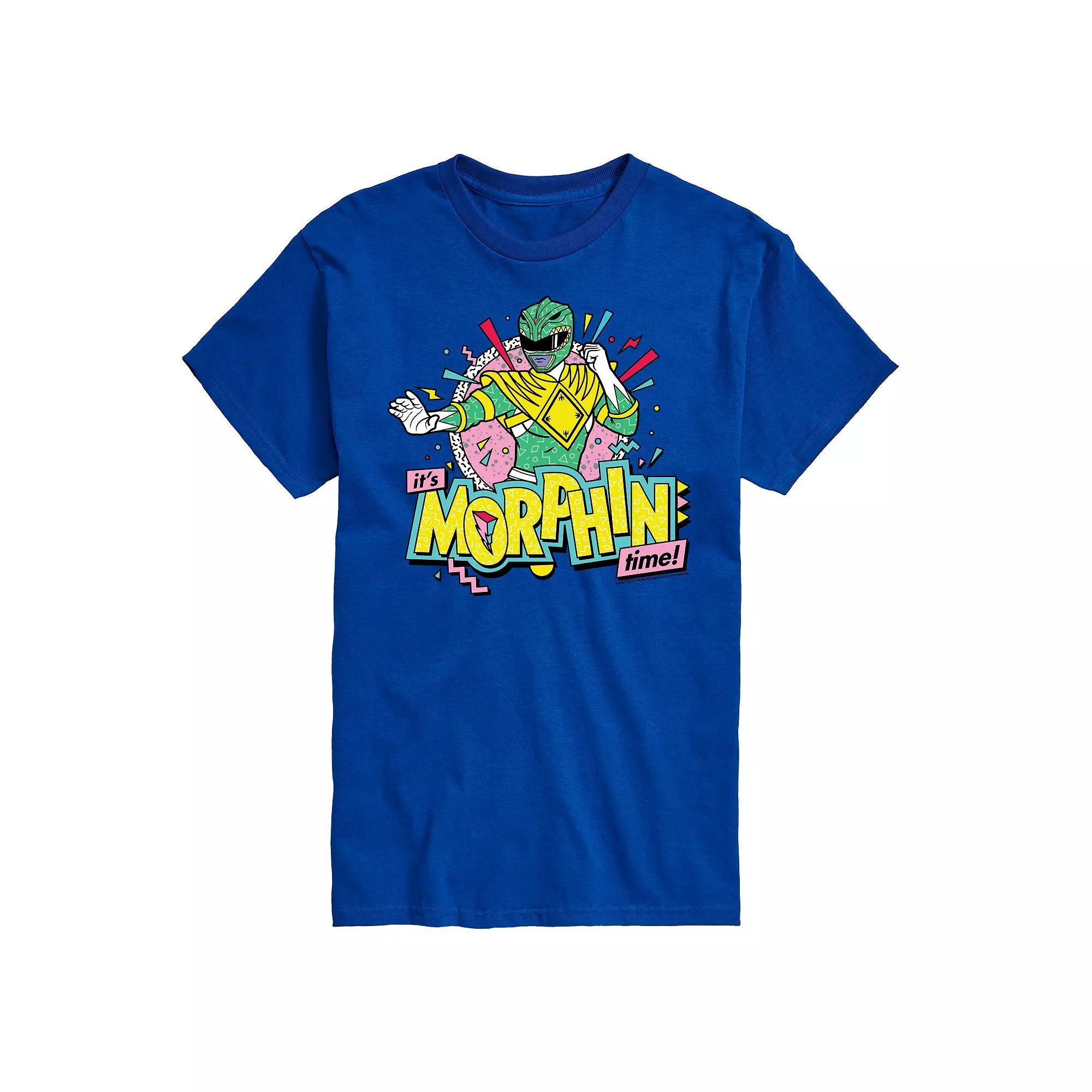 Big & Tall Power Rangers Morphin Time Green Graphic Tee, Mens Blue Product Image