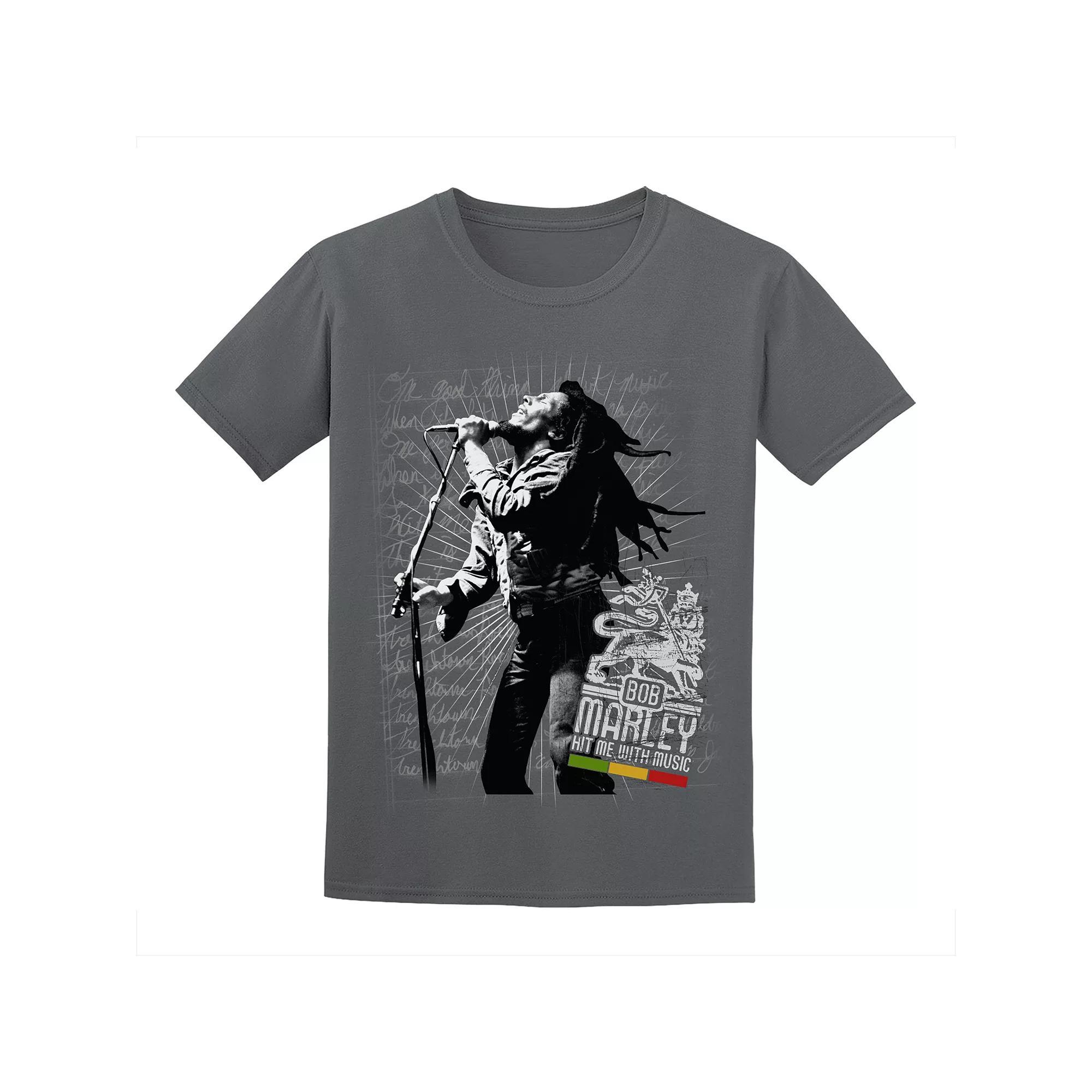 Men's Bob Marley Tee, Size: Medium, Grey Product Image