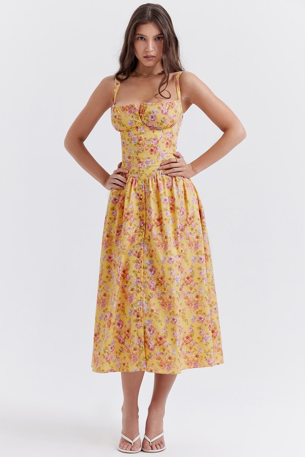 Tatiana Butter Print Midi Sundress Product Image