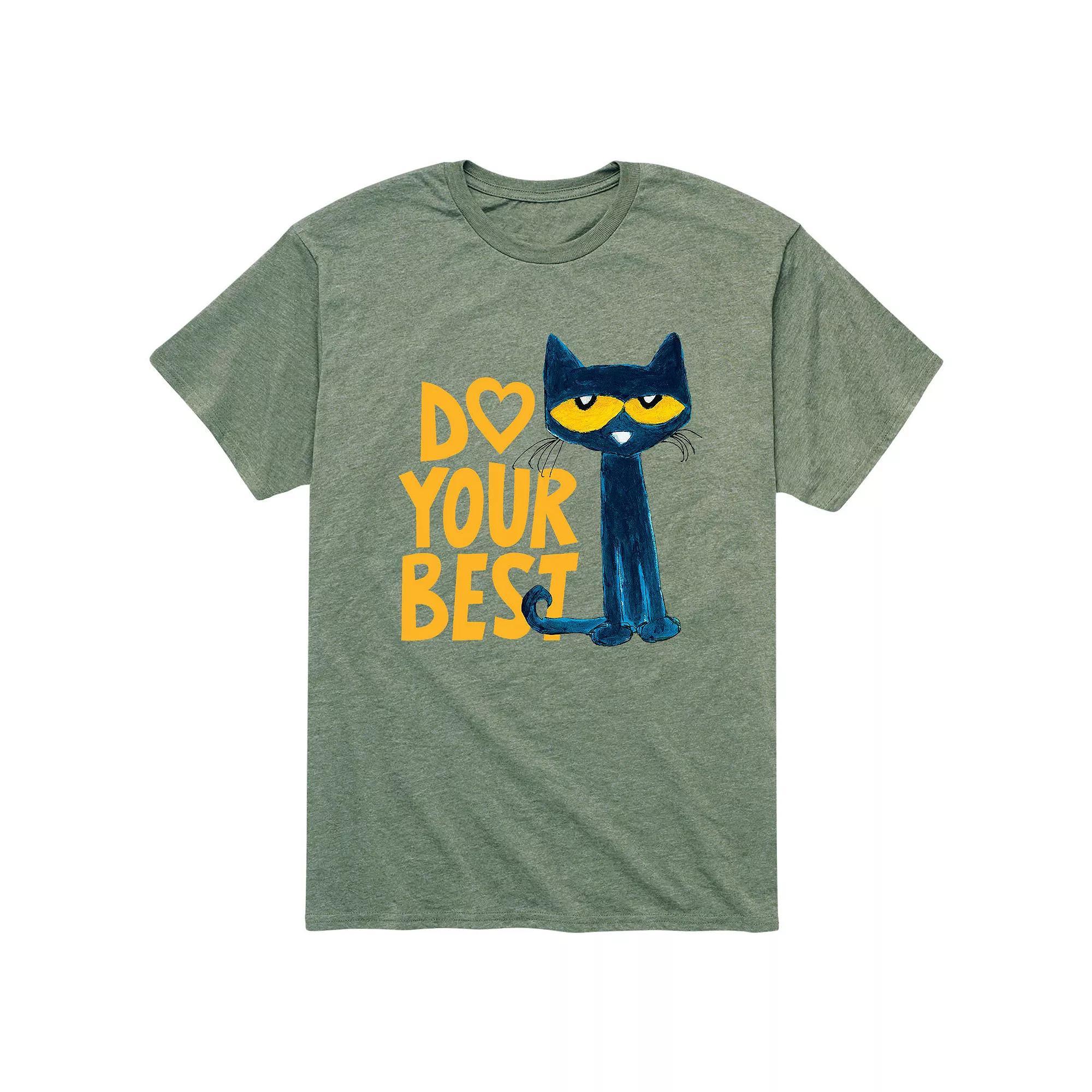 Mens Pete The Cat Do Your Best Tee Grey Military Green Product Image