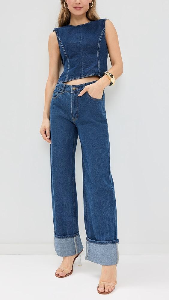 Lioness Top Model Cuffed Jeans | Shopbop Product Image