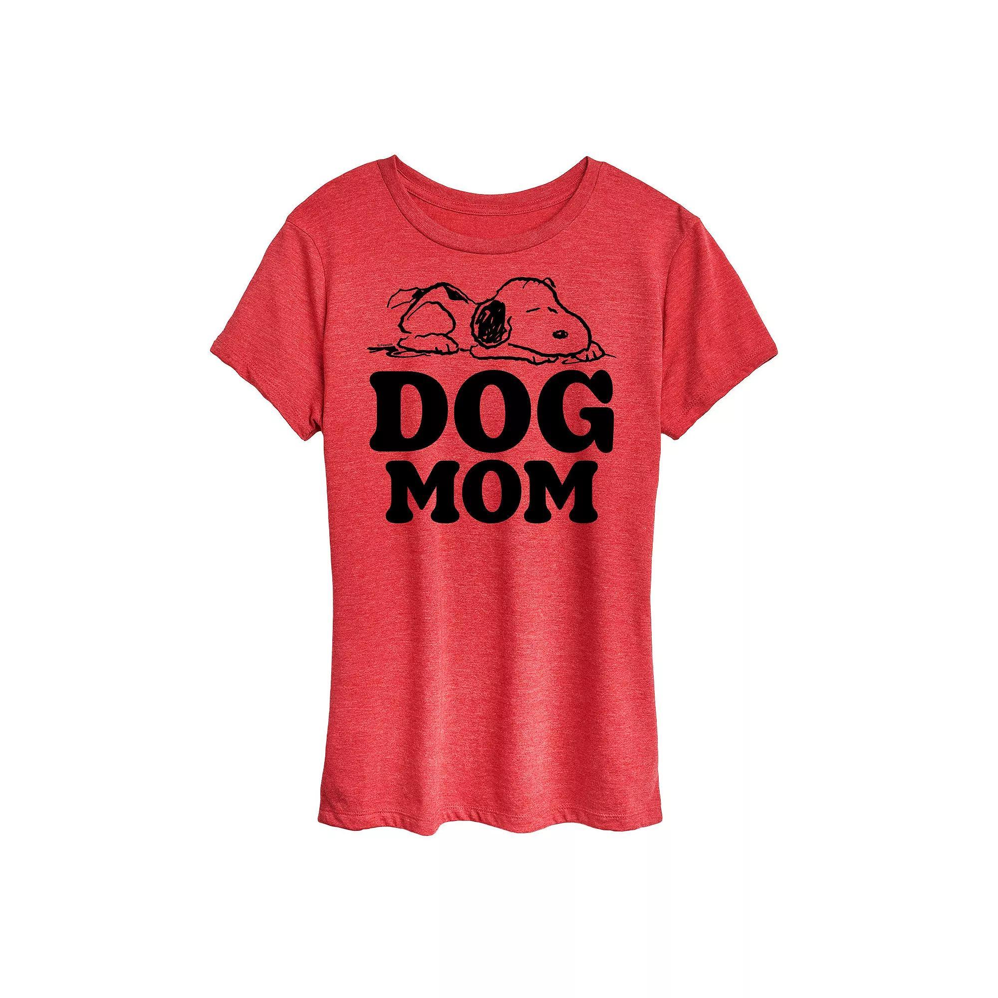 Womens Peanuts Snoopy Dog Mom Graphic Tee Product Image