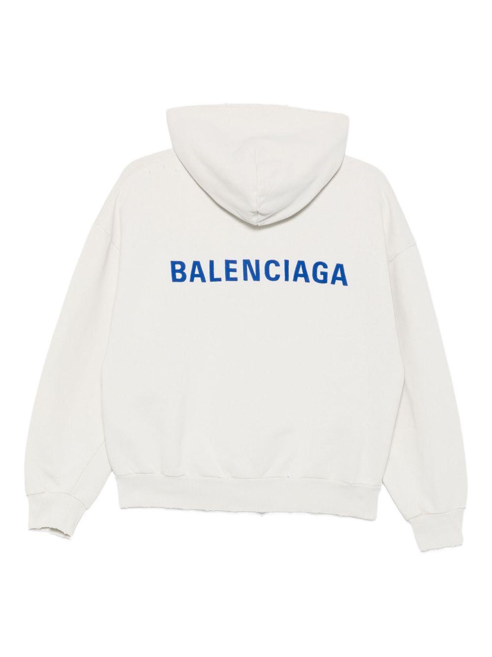 logo-embroidered zip-up hoodie Product Image
