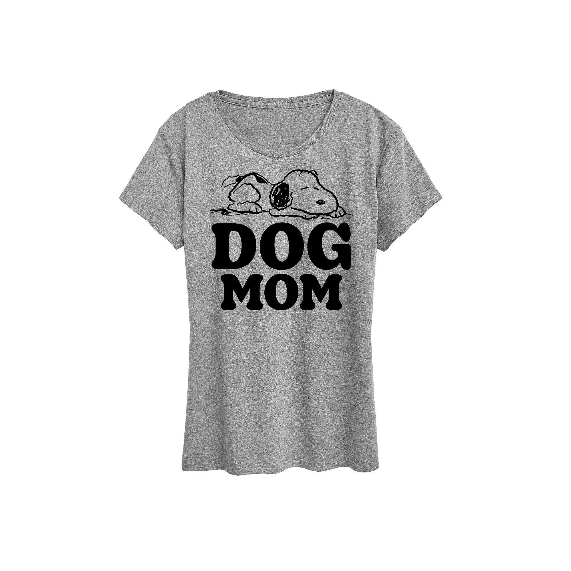 Womens Peanuts Snoopy Dog Mom Graphic Tee Product Image