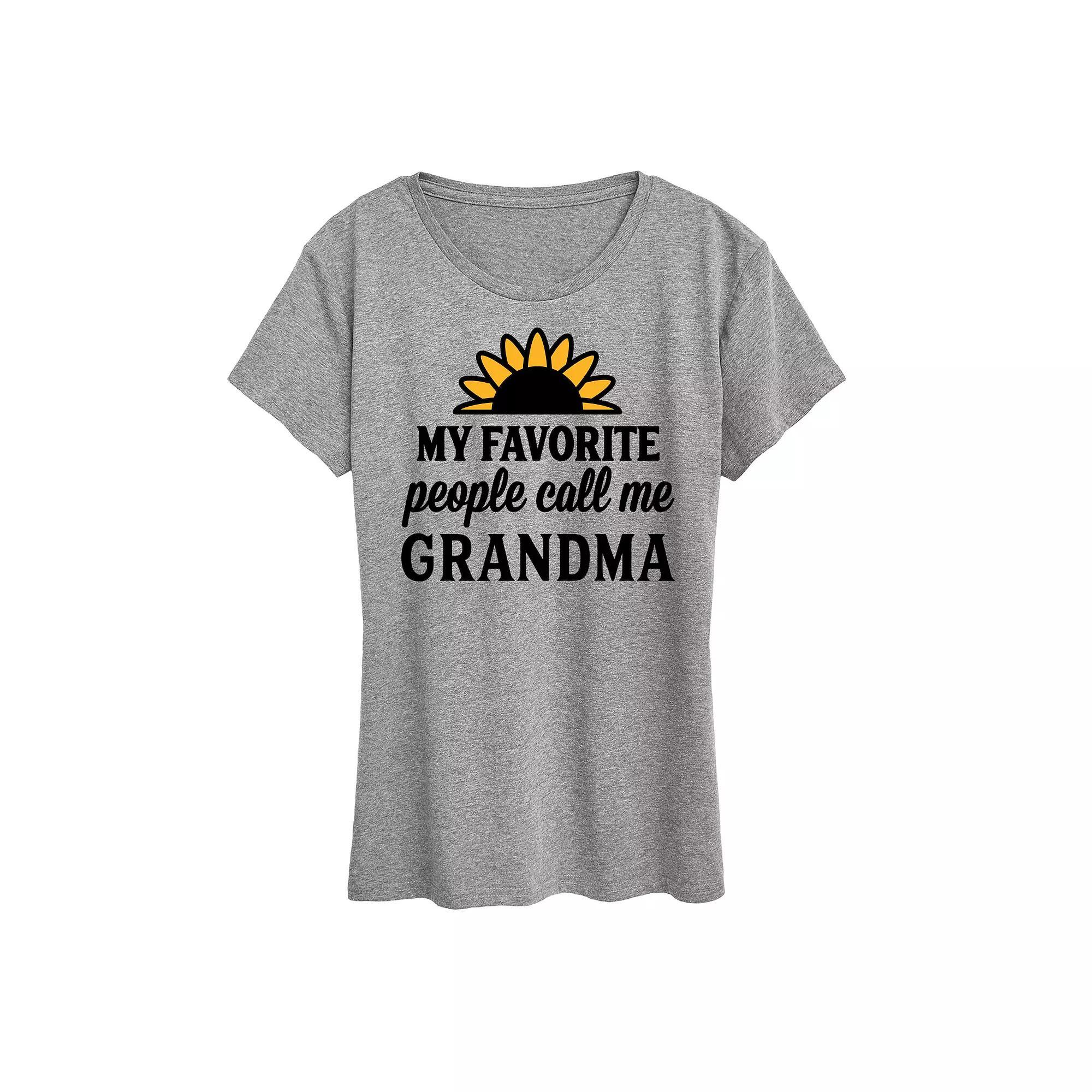 Womens Favorite People Call Me Grandma Graphic Tee Product Image