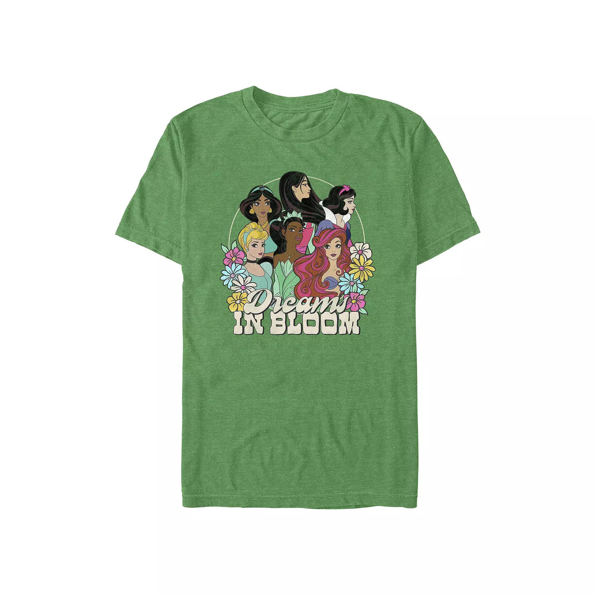 Disney Princess Dreams In Bloom Big & Tall Graphic Tee, Men's, Size: 3XL Tall, Kelly Grey Product Image