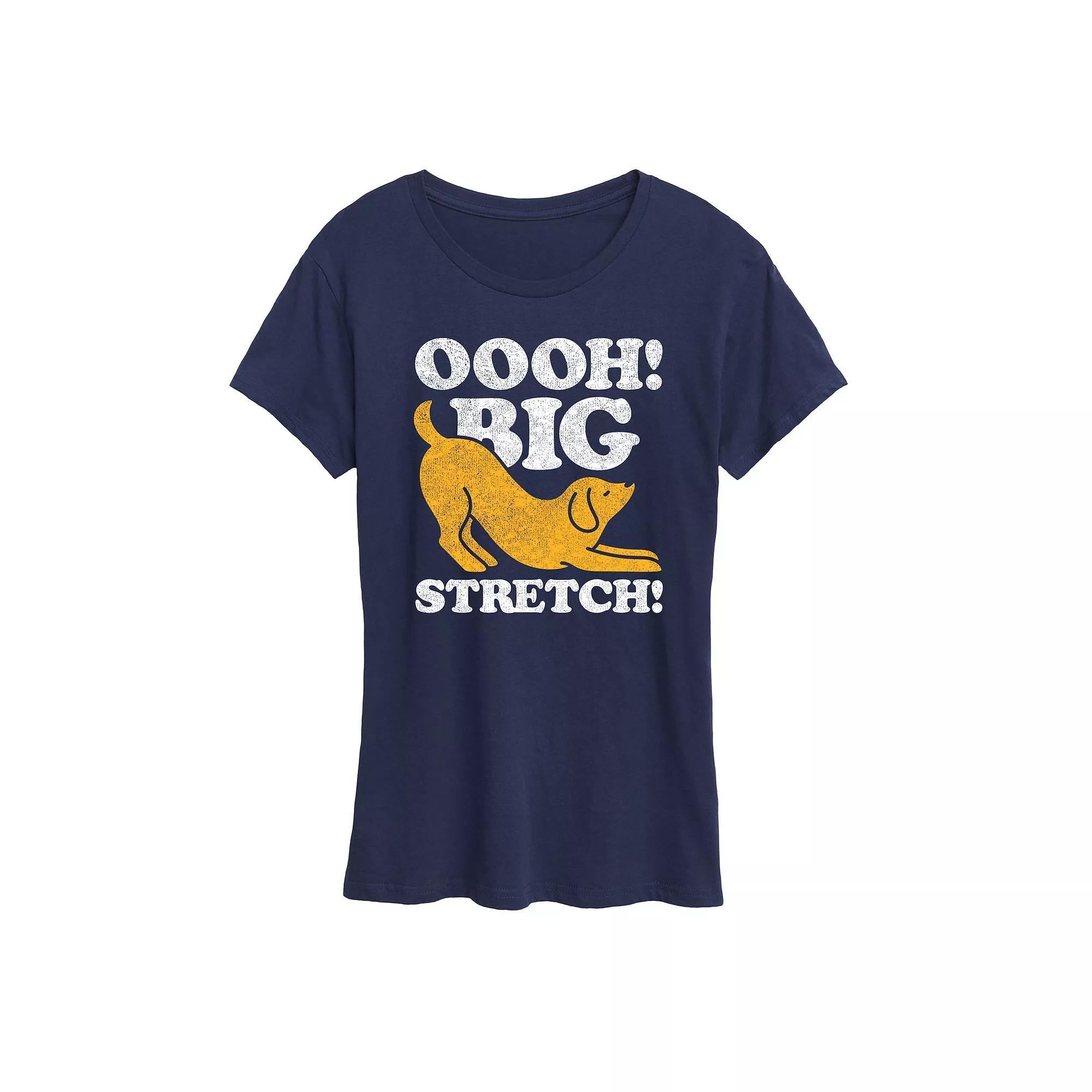 Womens Dog Oooh Big Stretch Graphic Tee Heather Grey Product Image