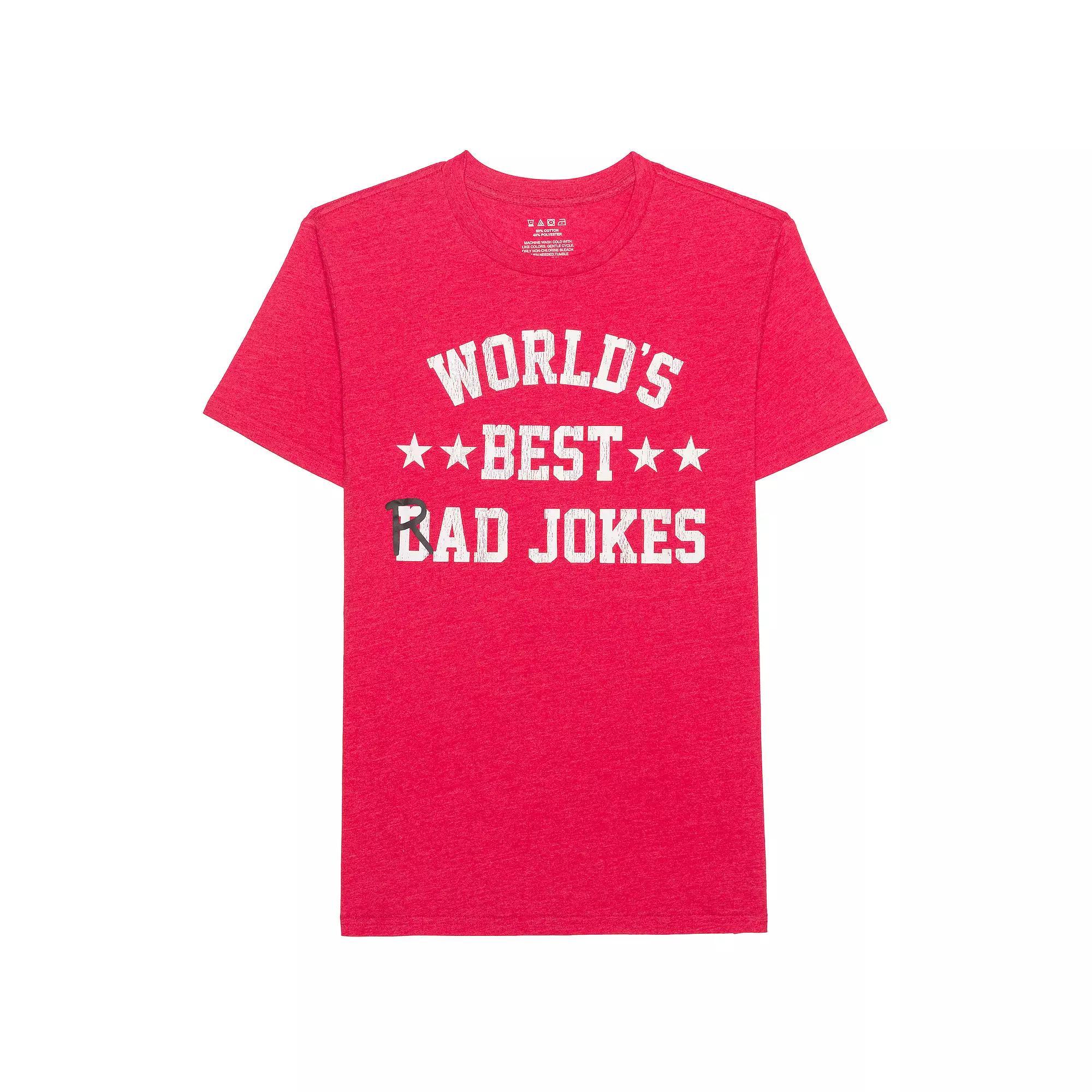 Men's World's Best Jokes Graphic Tee, Size: XXL, Red Product Image