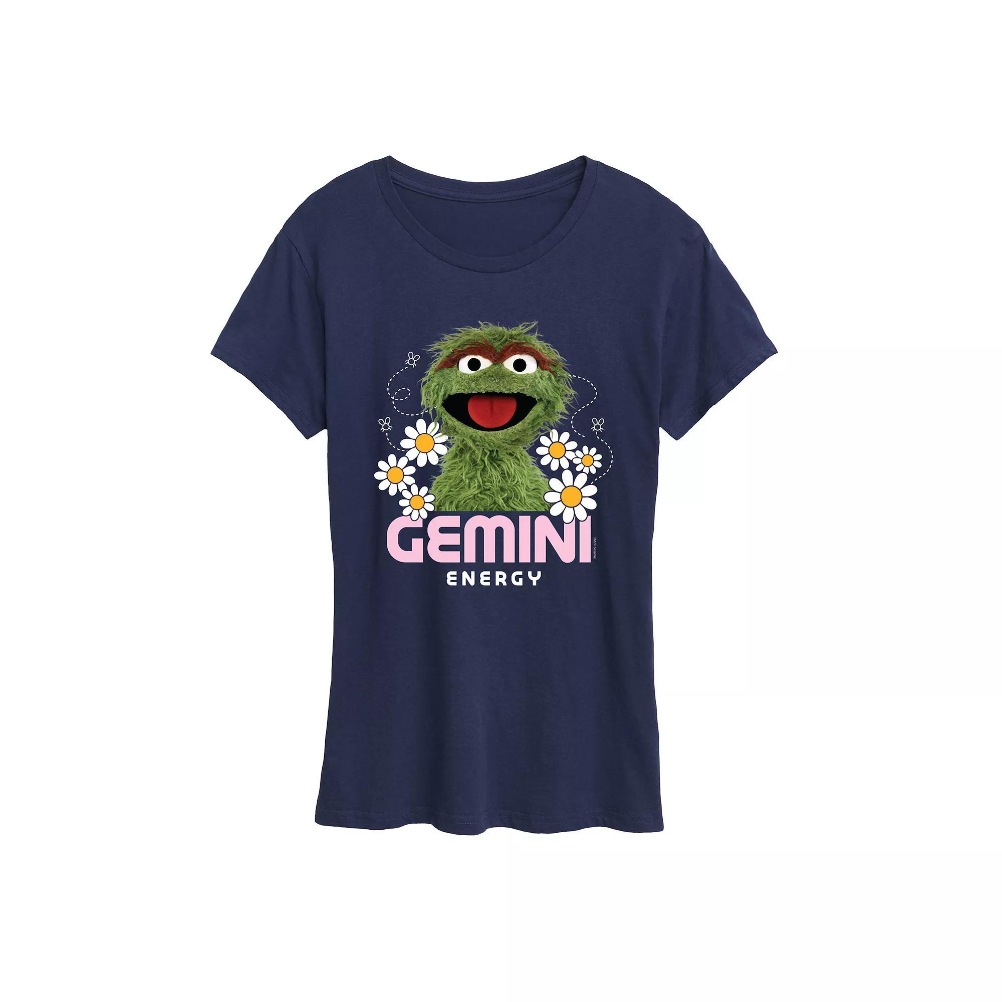 Womens Sesame Street Oscar Gemini Energy Graphic Tee Product Image