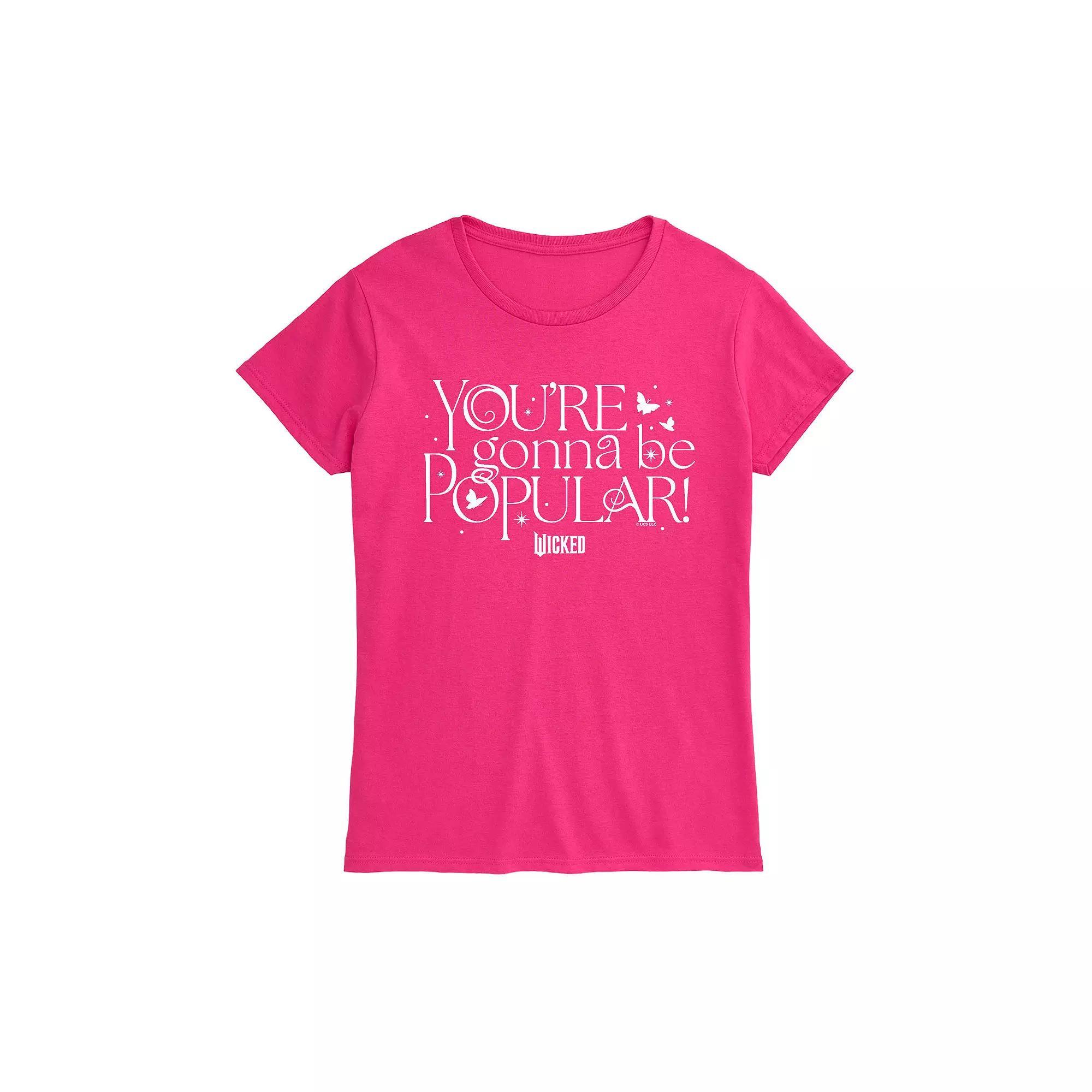 Womens Wicked Youre Gonna Be Popular Graphic Tee Pink Product Image