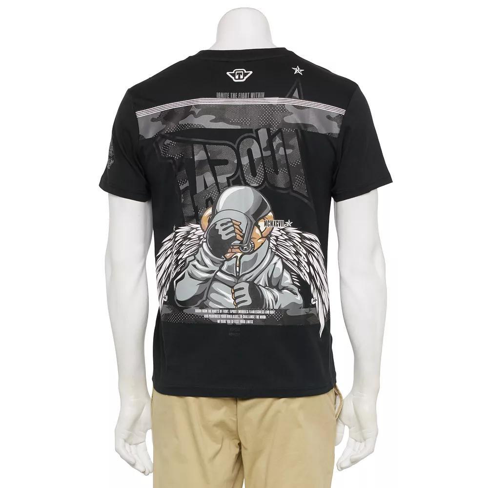 Men's Tapout Flocked Camo Winged Astronaut Graphic Tee, Size: Medium, White Product Image
