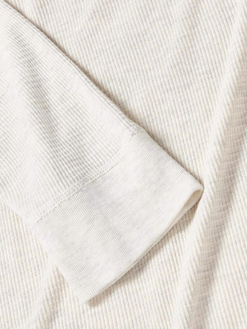 Long-Sleeve Cloud Waffle Crew - Ivory Heather Product Image