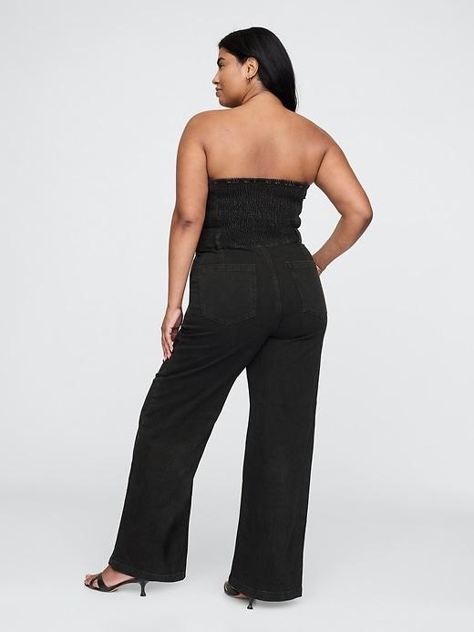 Strapless Denim Jumpsuit Product Image