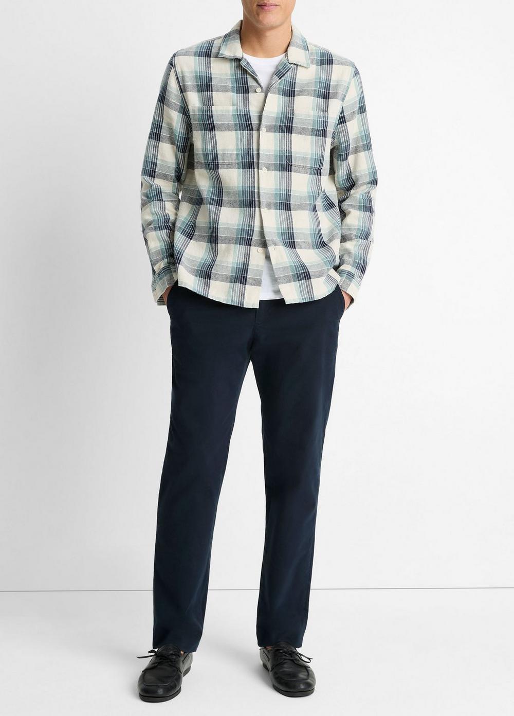 Caspian Plaid Italian Hemp-Cotton Overshirt Product Image