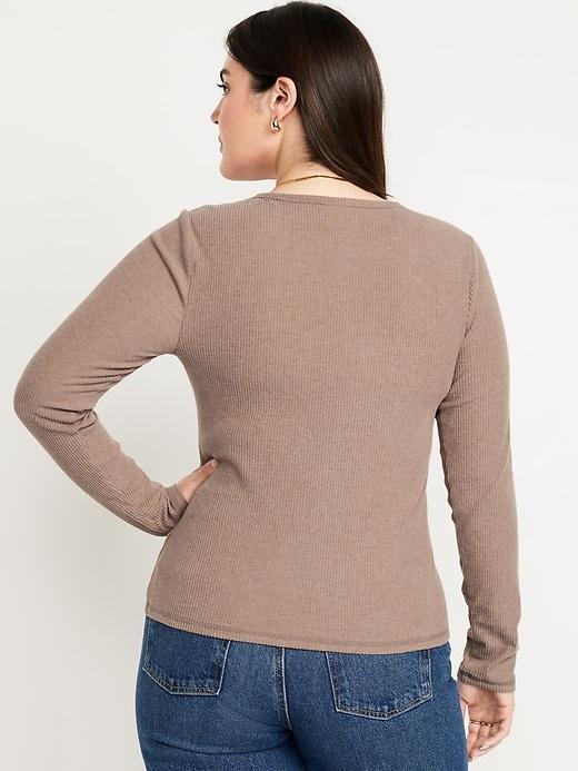 Plush-Knit Long-Sleeve T-Shirt Product Image