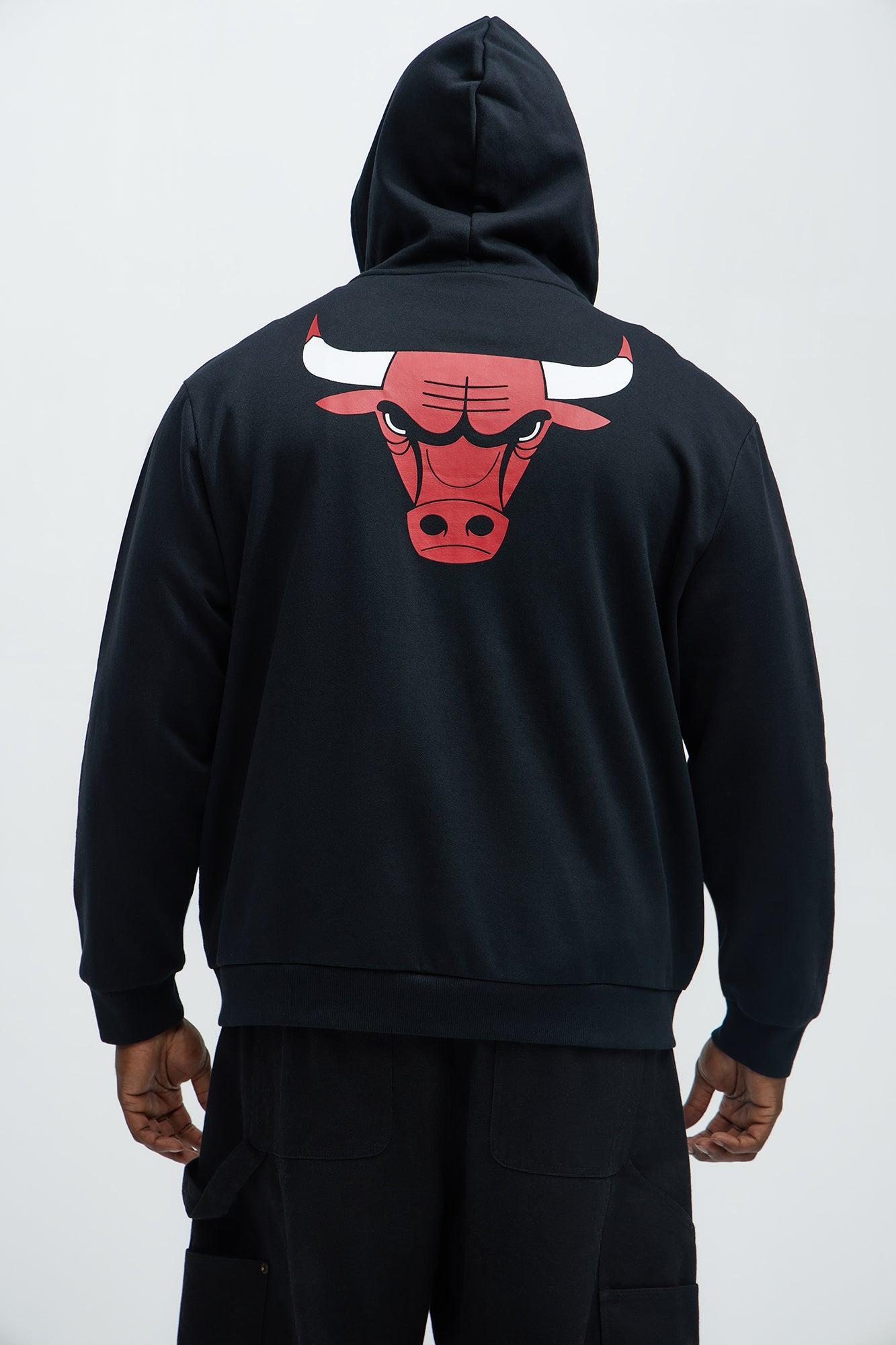 Bulls Bold Zip Up Hoodie - Black Product Image