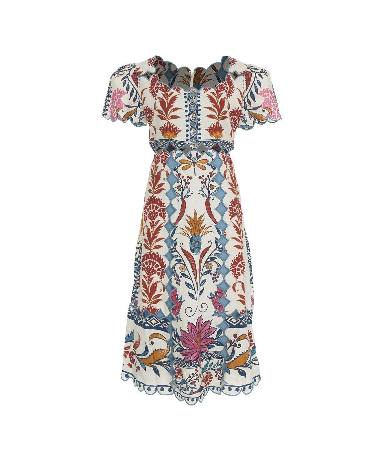 Maxi dress with print and cut-outs Product Image