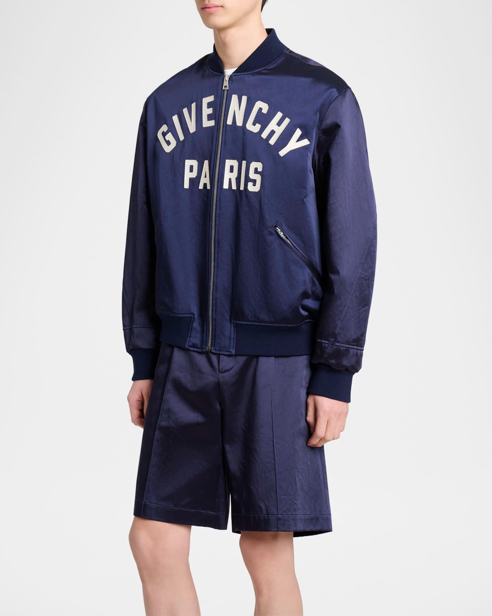 Men's Satin Logo Bomber Jacket Product Image