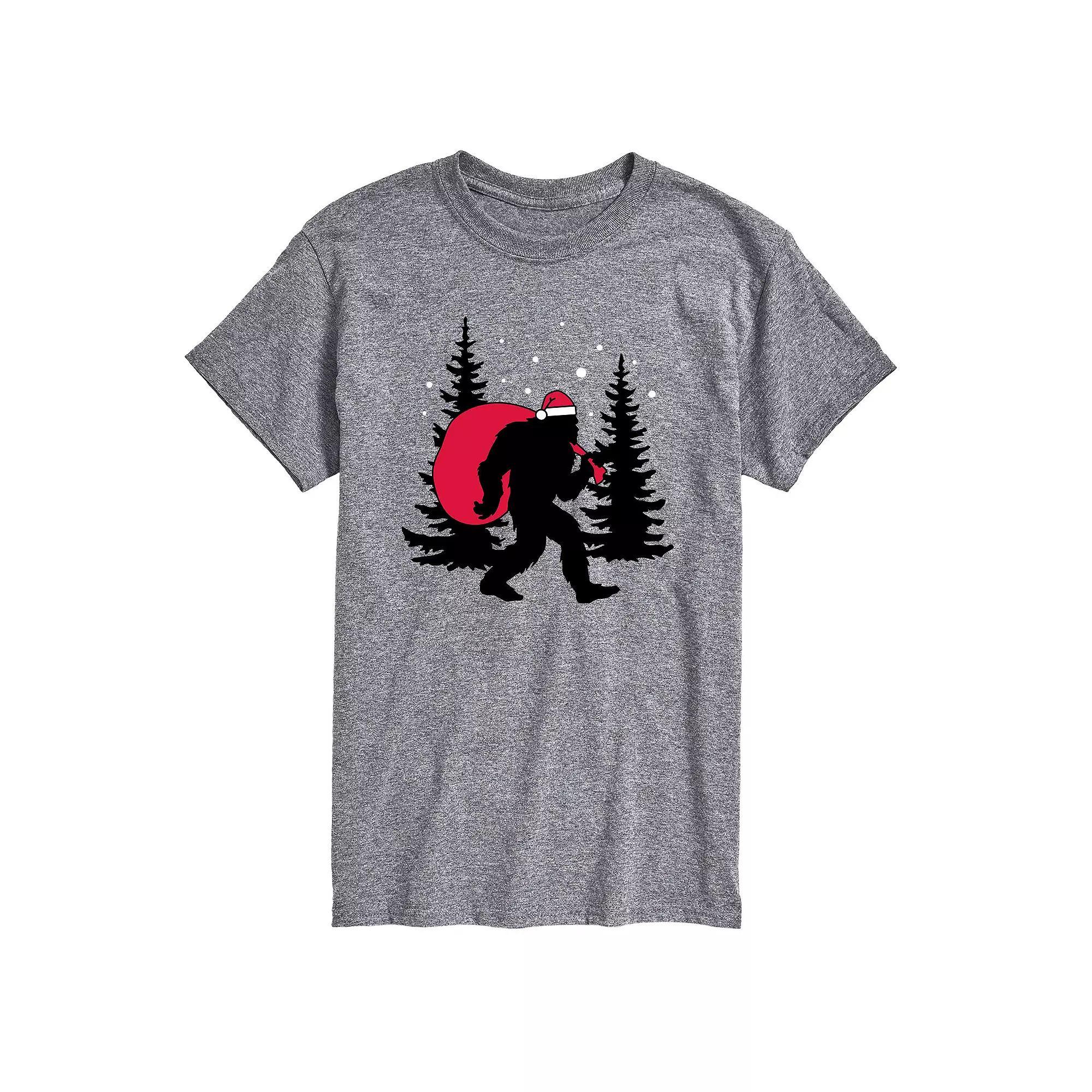 Big & Tall Sasquatch Santa Tee, Mens Product Image