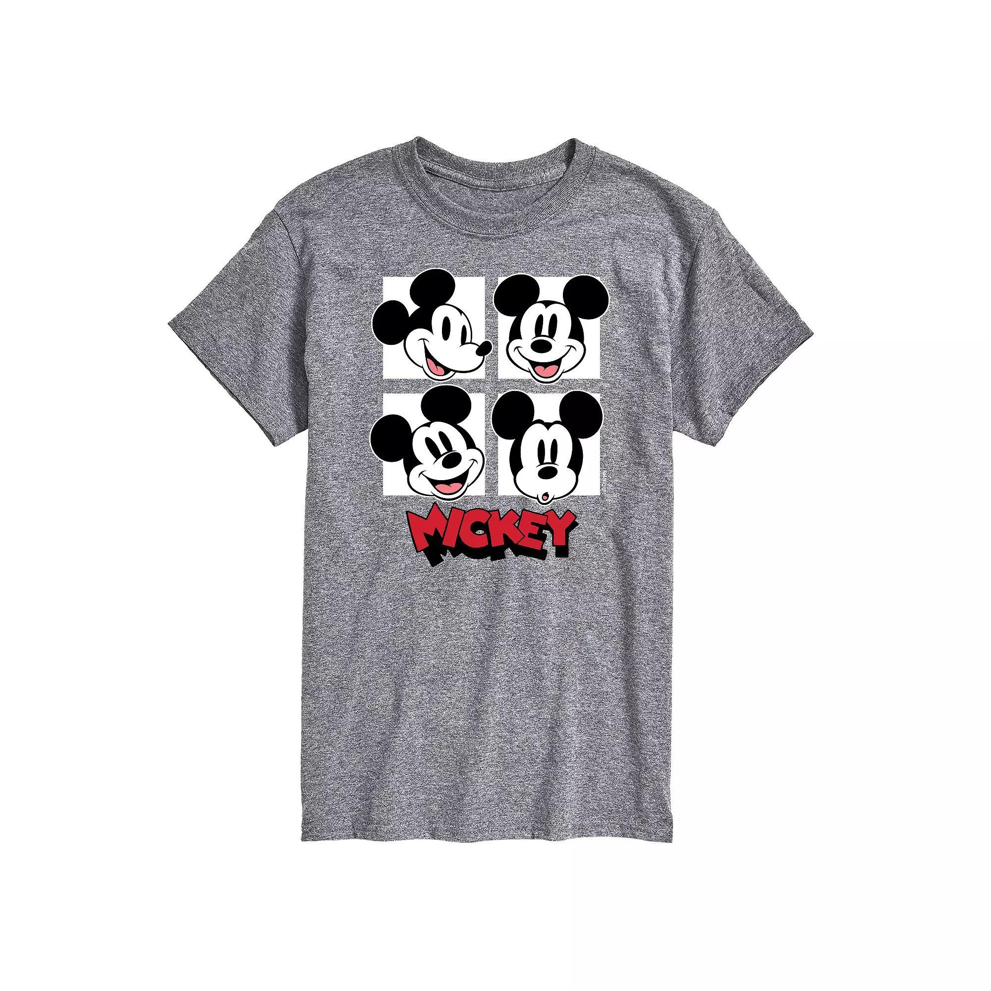 Disney's Mickey Mouse Men's Grid Graphic Tee, Size: Medium, Yellow Product Image