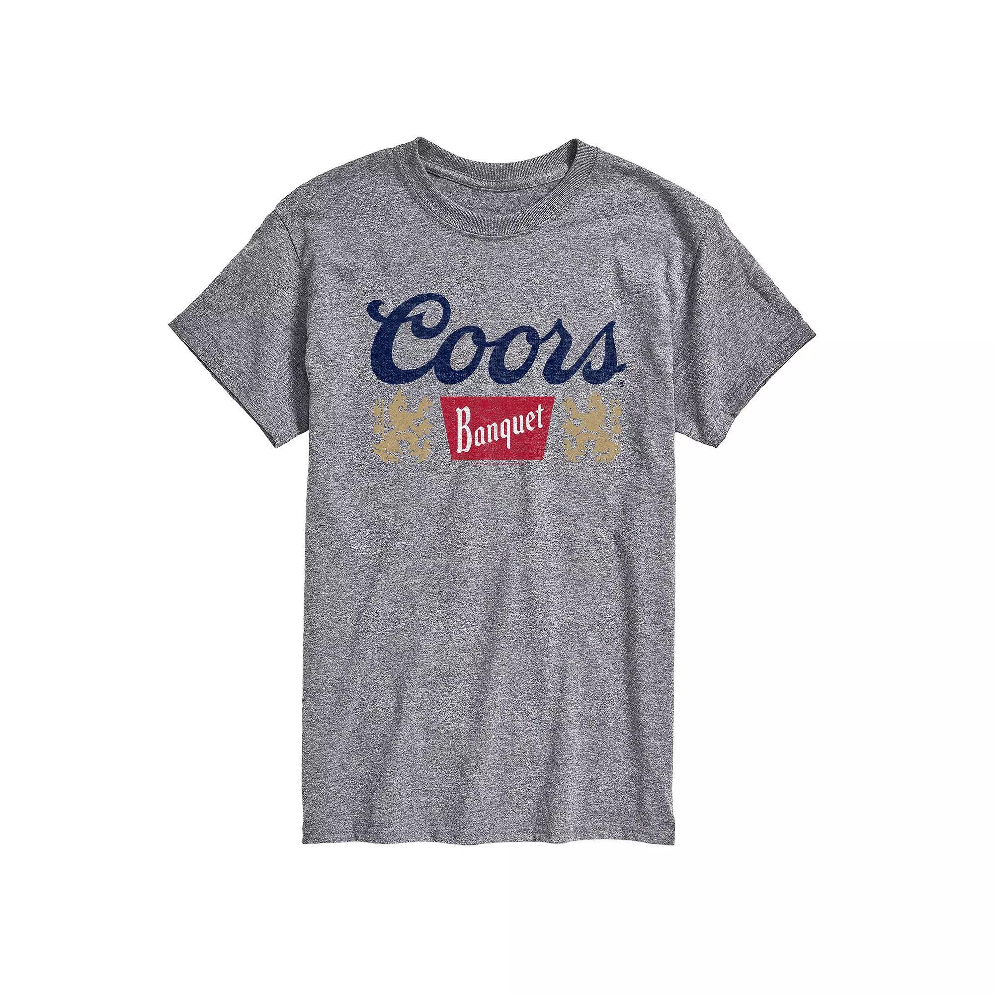 Mens Coors Banquet Logo Graphic Tee Grey Gray Product Image