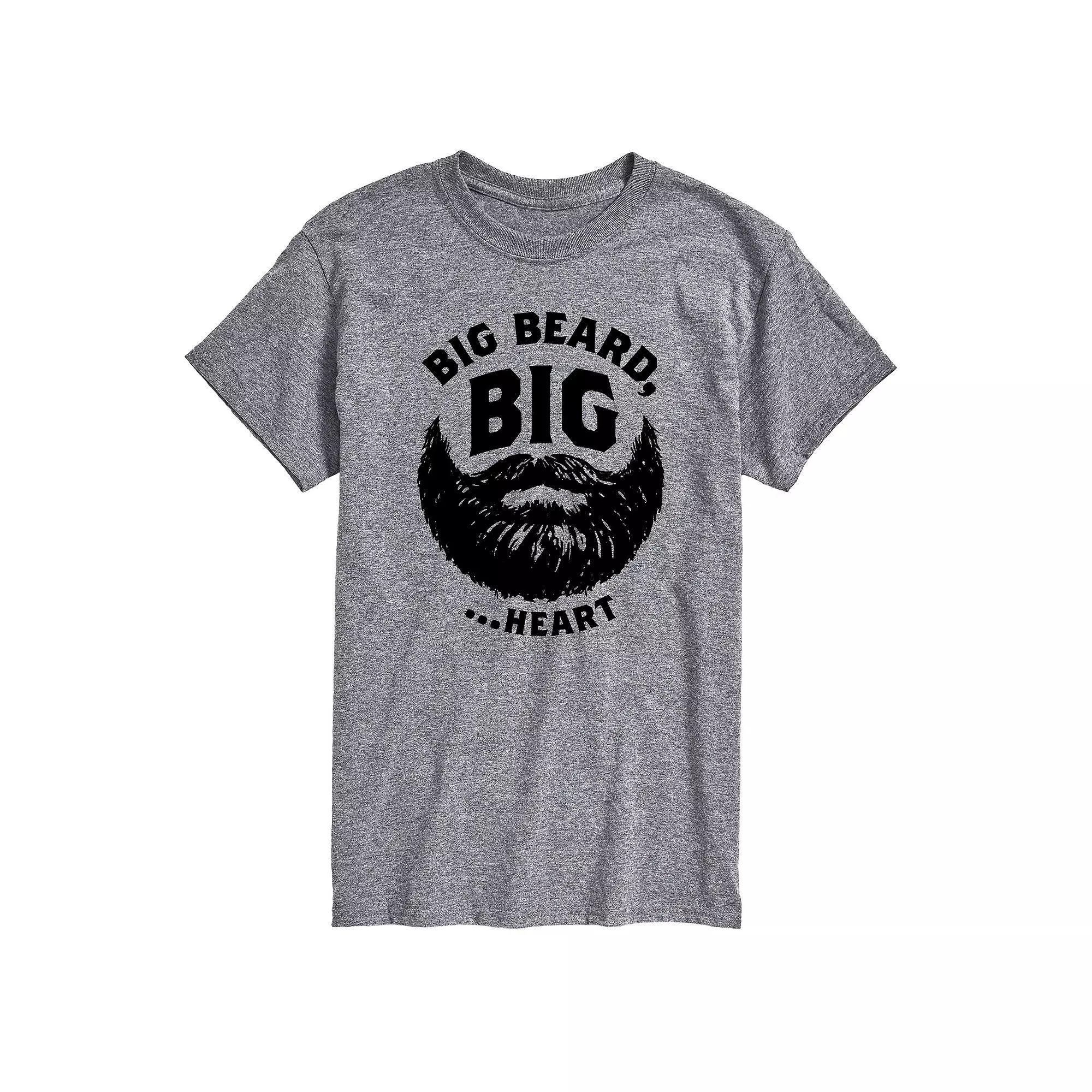 Big & Tall Big Beard Big Heart Graphic Tee, Mens Product Image