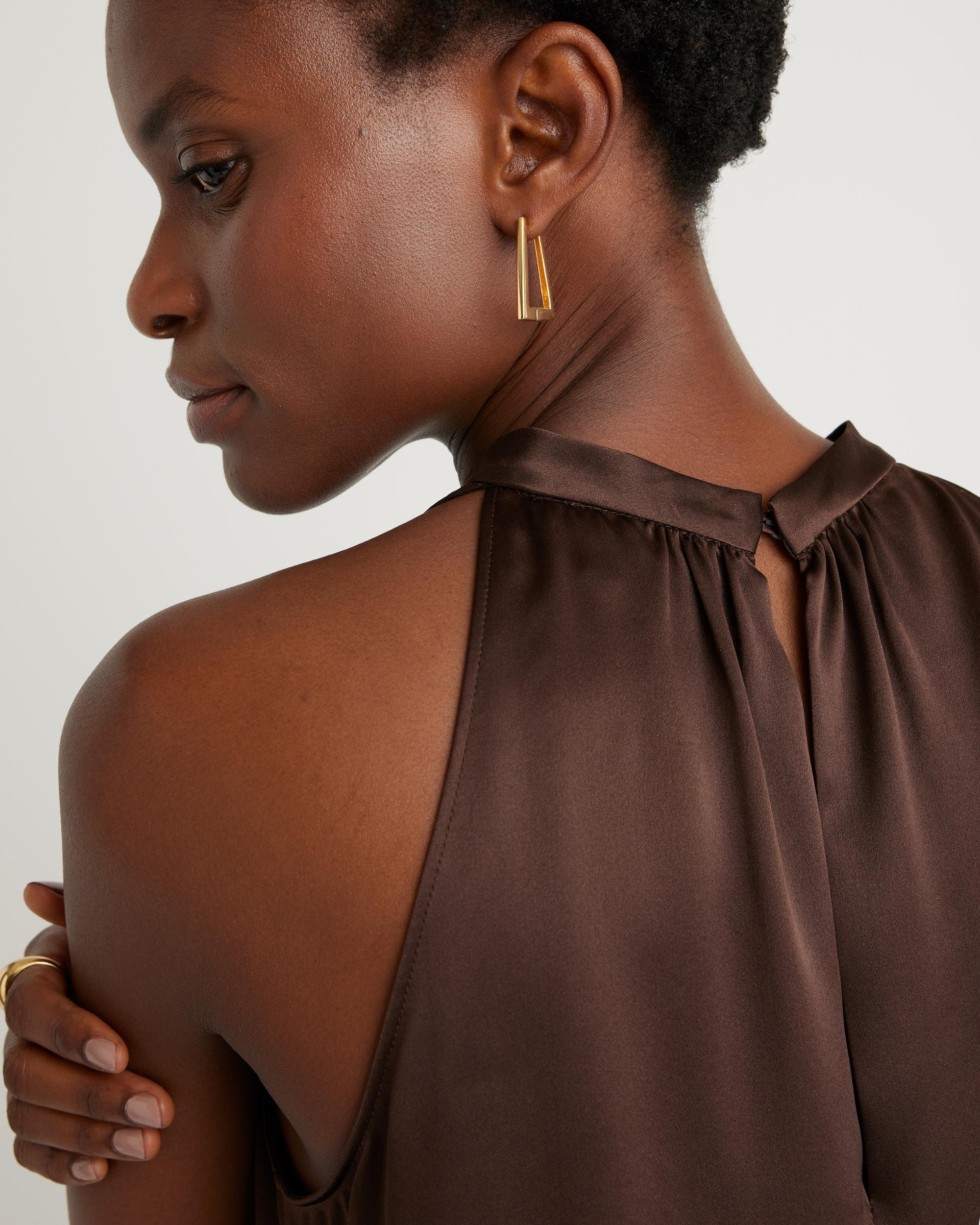 Quince | Women's Halter Top Size XS, Silk Product Image