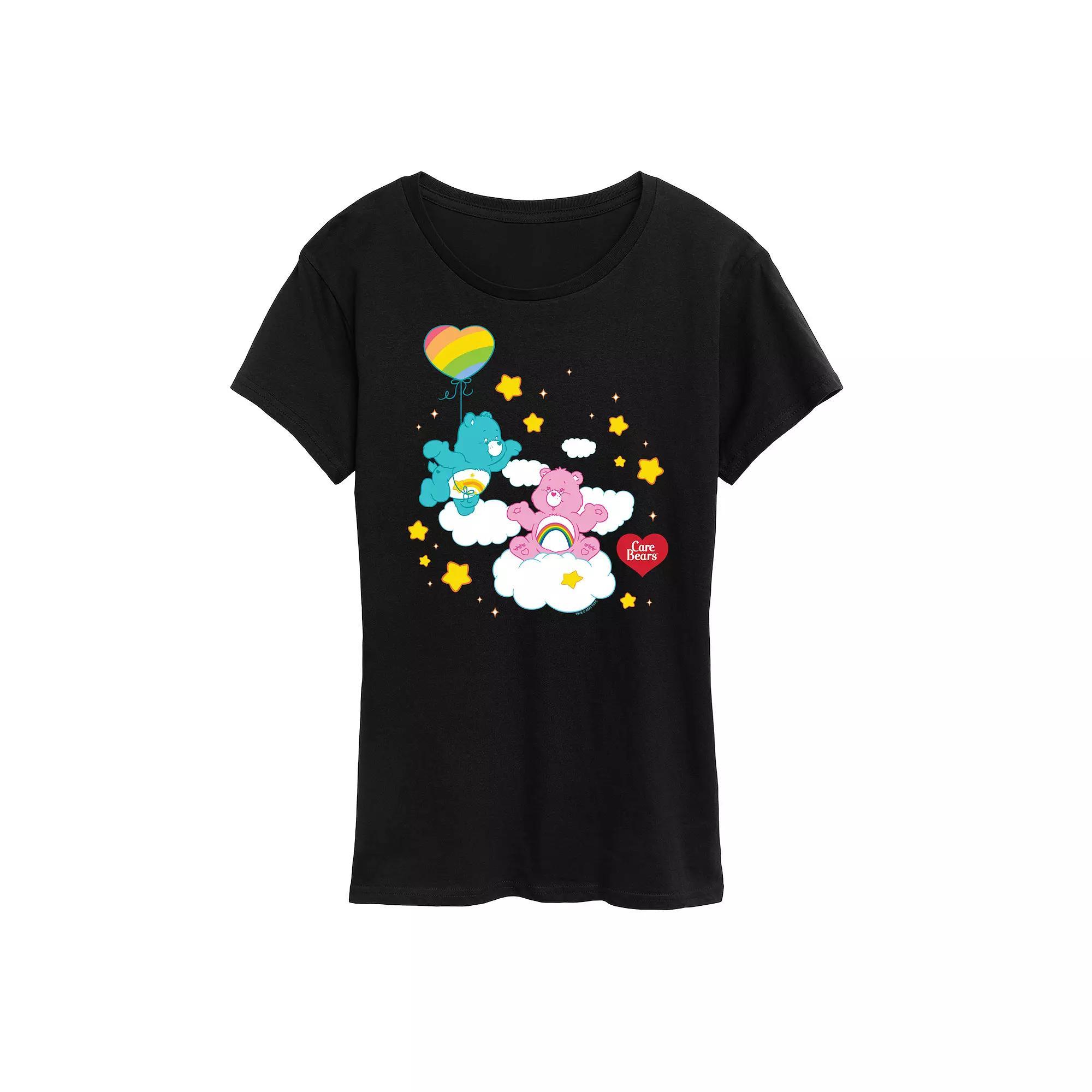 Womens Care Bears Wish And Cheer Bear Graphic Tee, Girls Grey Charcoalgray Product Image