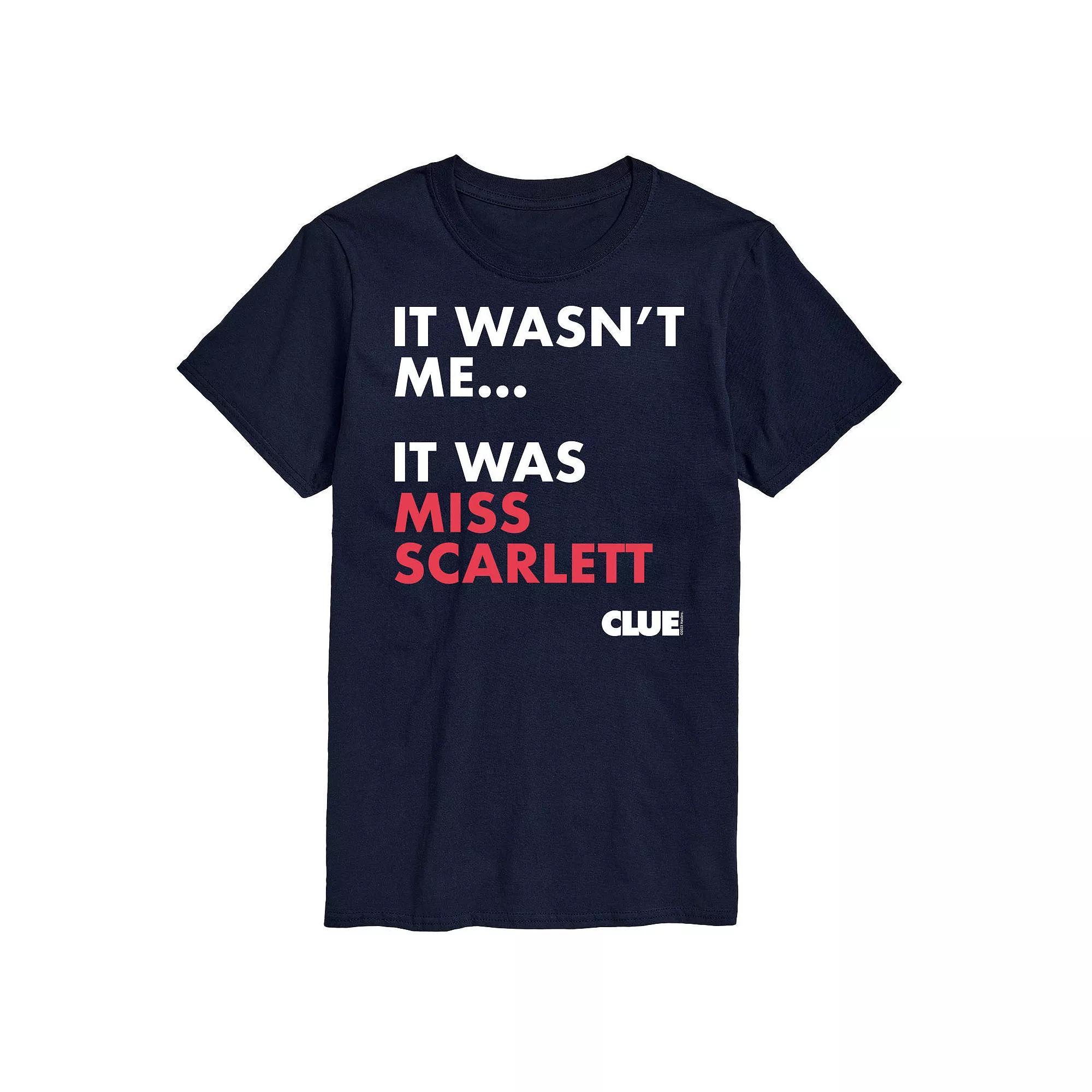 Big & Tall Clue It Was Miss Scarlett Graphic Tee, Mens Blue Product Image
