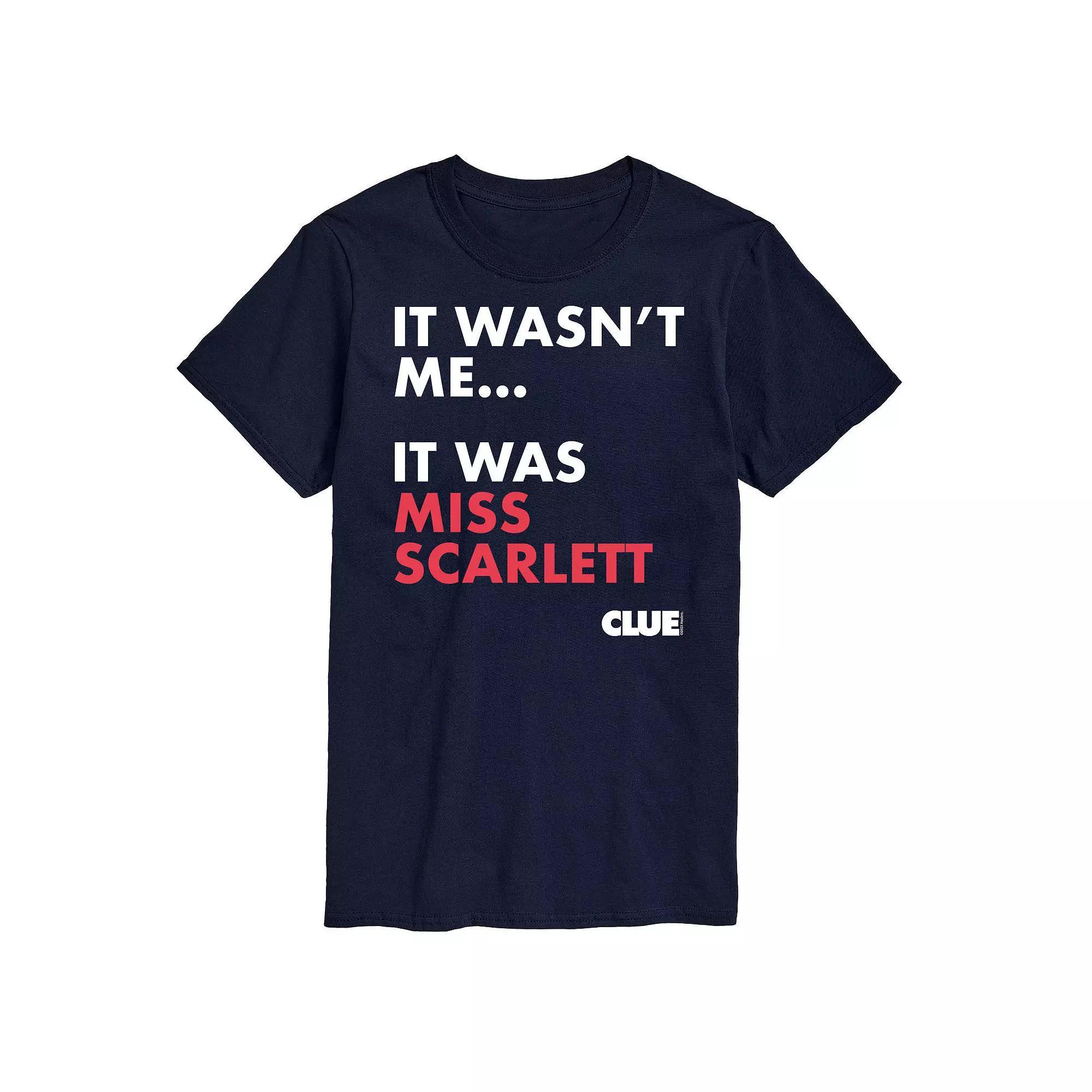 Big & Tall Clue It Was Miss Scarlett Graphic Tee, Mens Blue Product Image