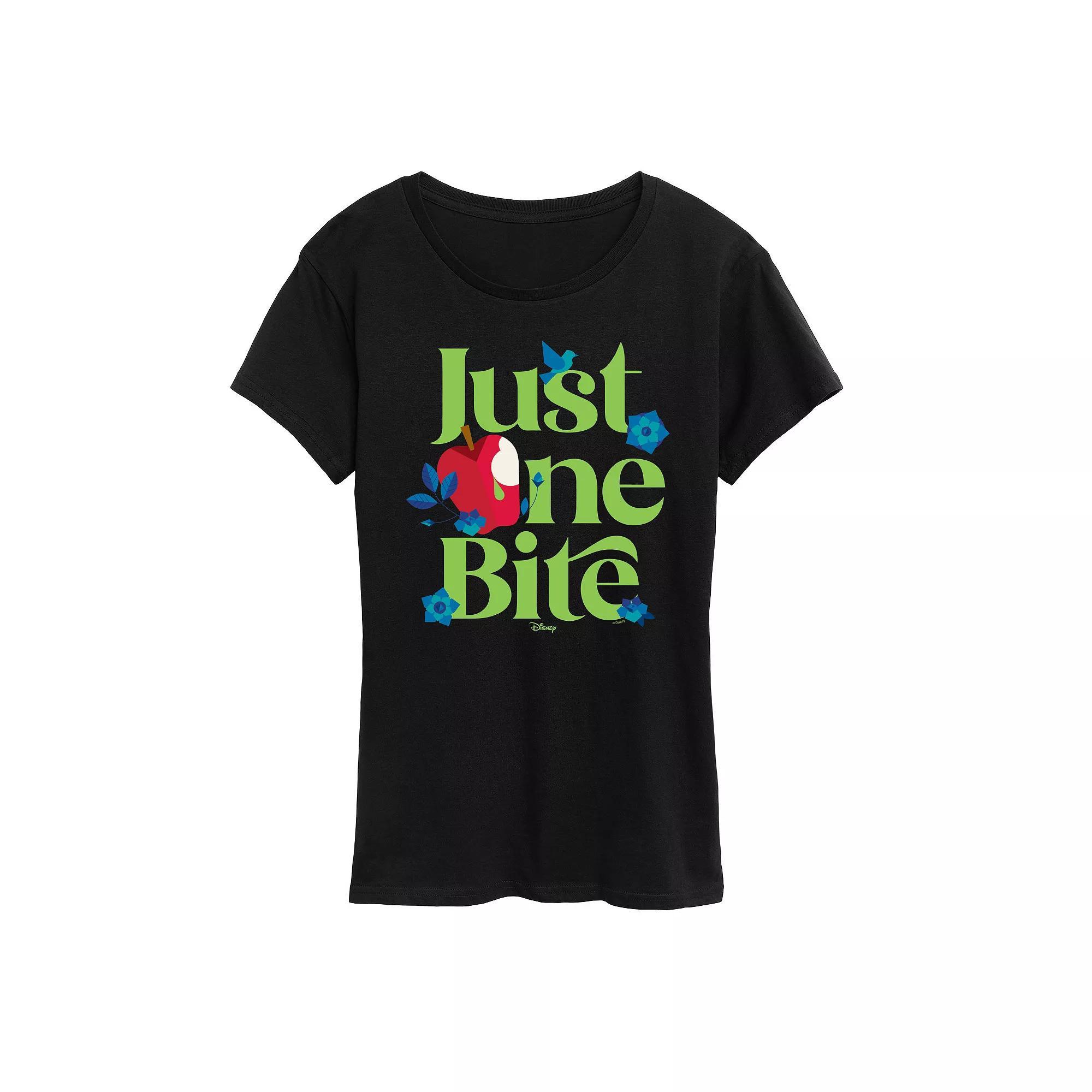 Disneys Snow White Womens Just One Bite Graphic Tee Product Image