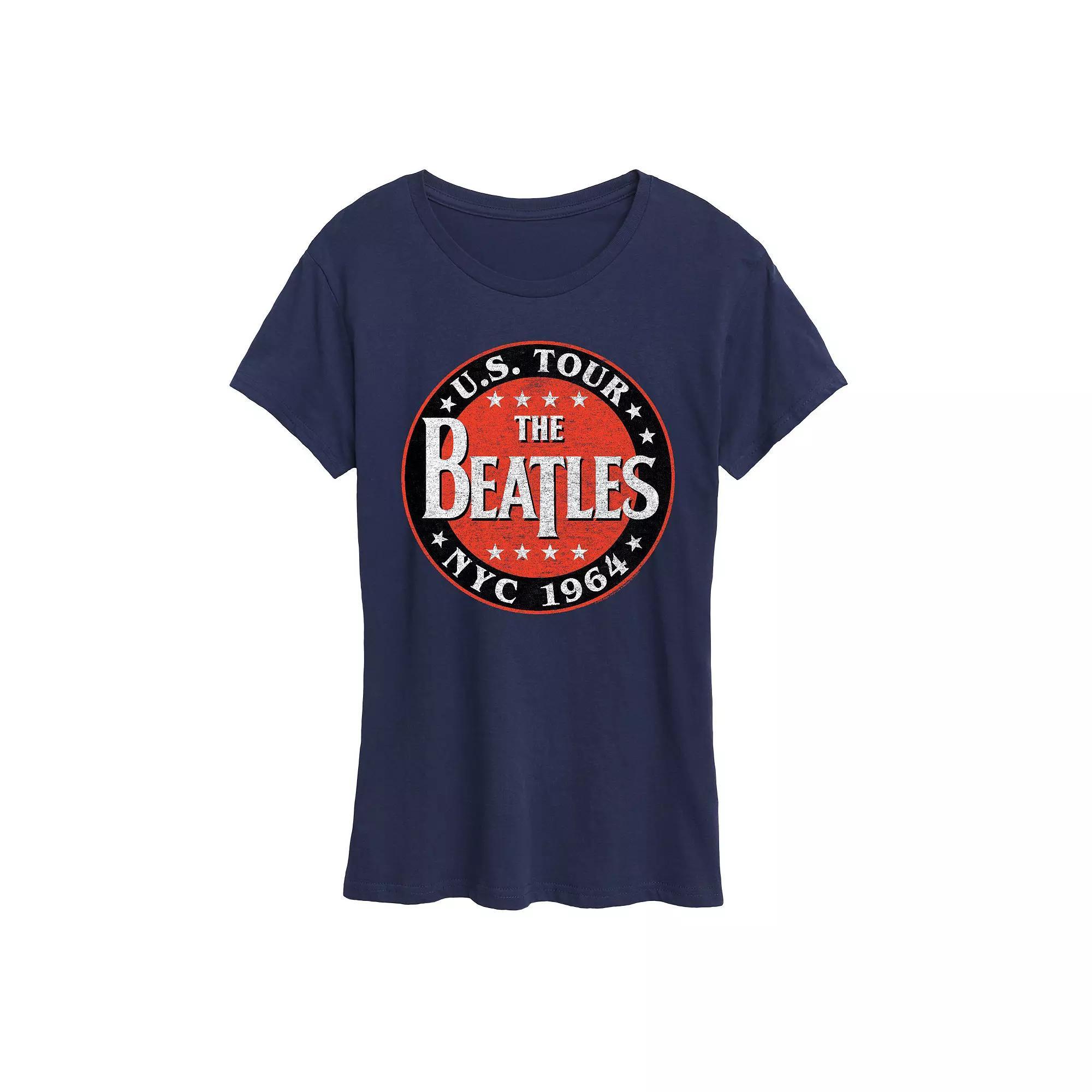 Womens The Beatles U.S. Tour NYC 1964 Graphic Tee Blue Product Image
