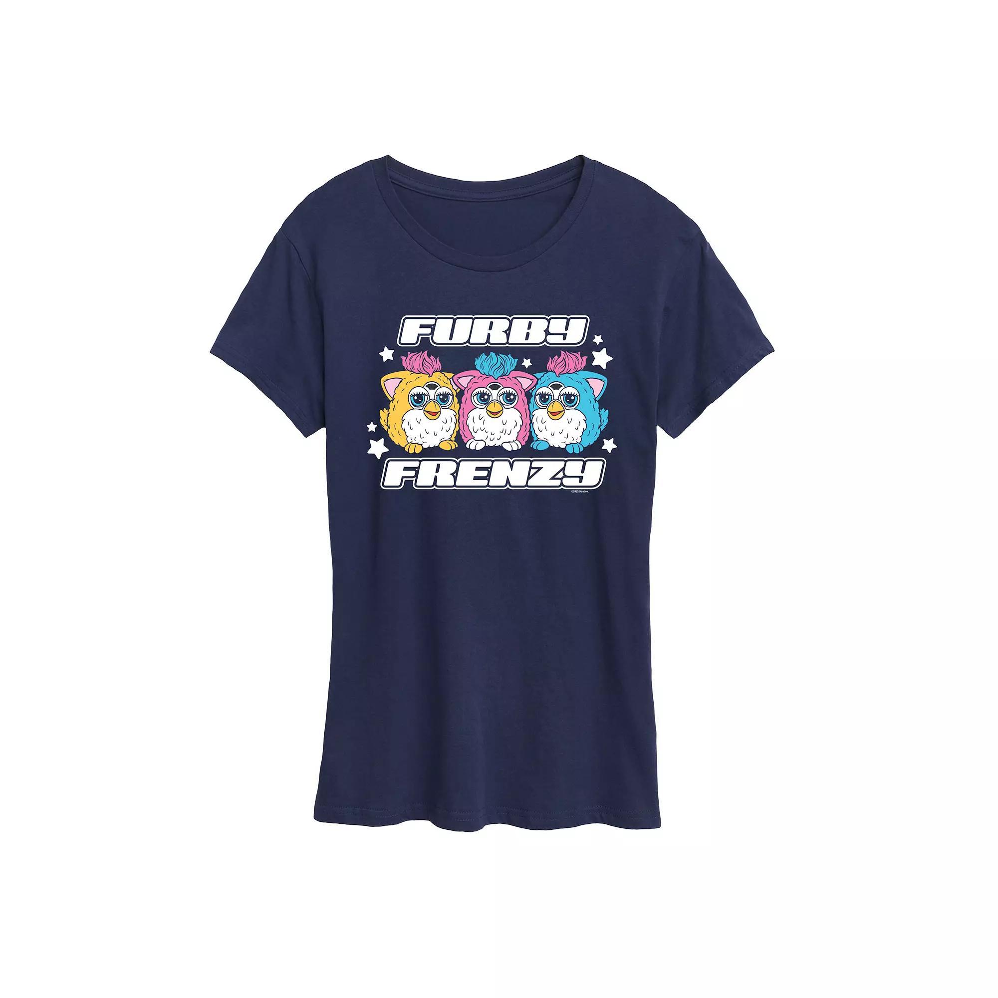 Womens Furby Frenzy Graphic Tee Heather Grey Product Image